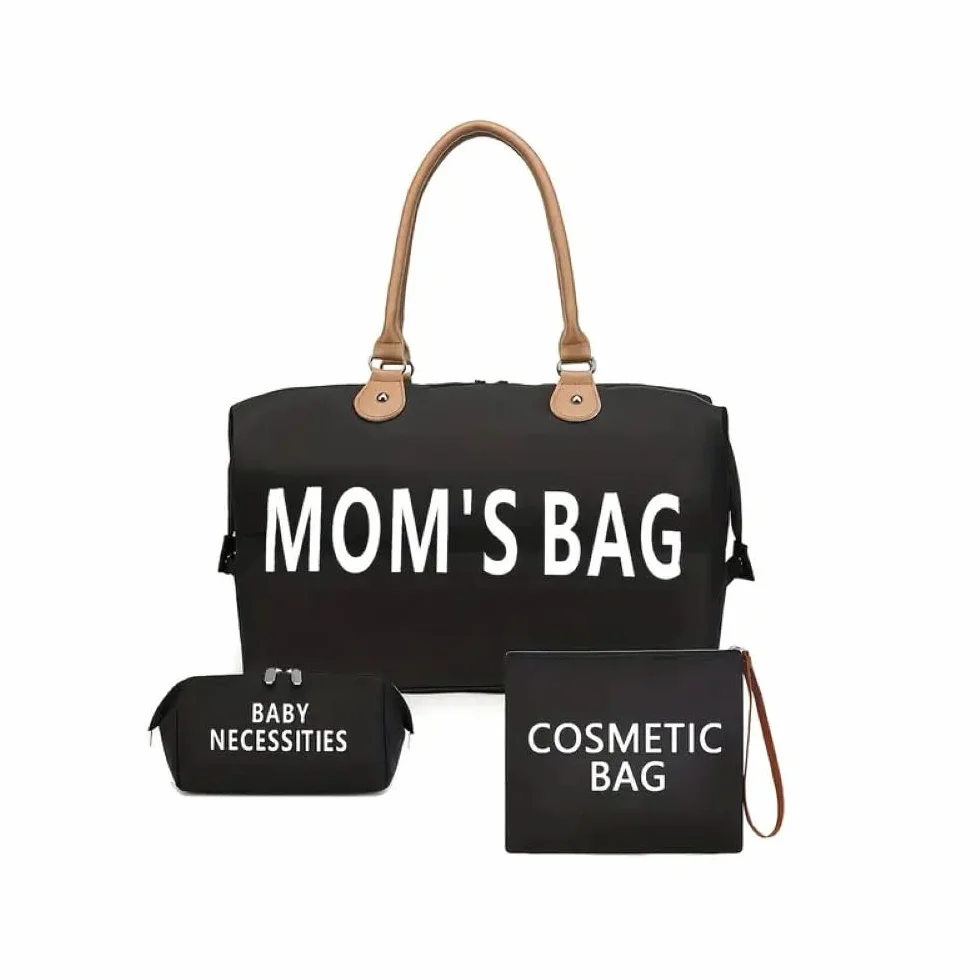 Moms Bag, torba do przewijania, torba podróżna, zestaw 3 sztuk