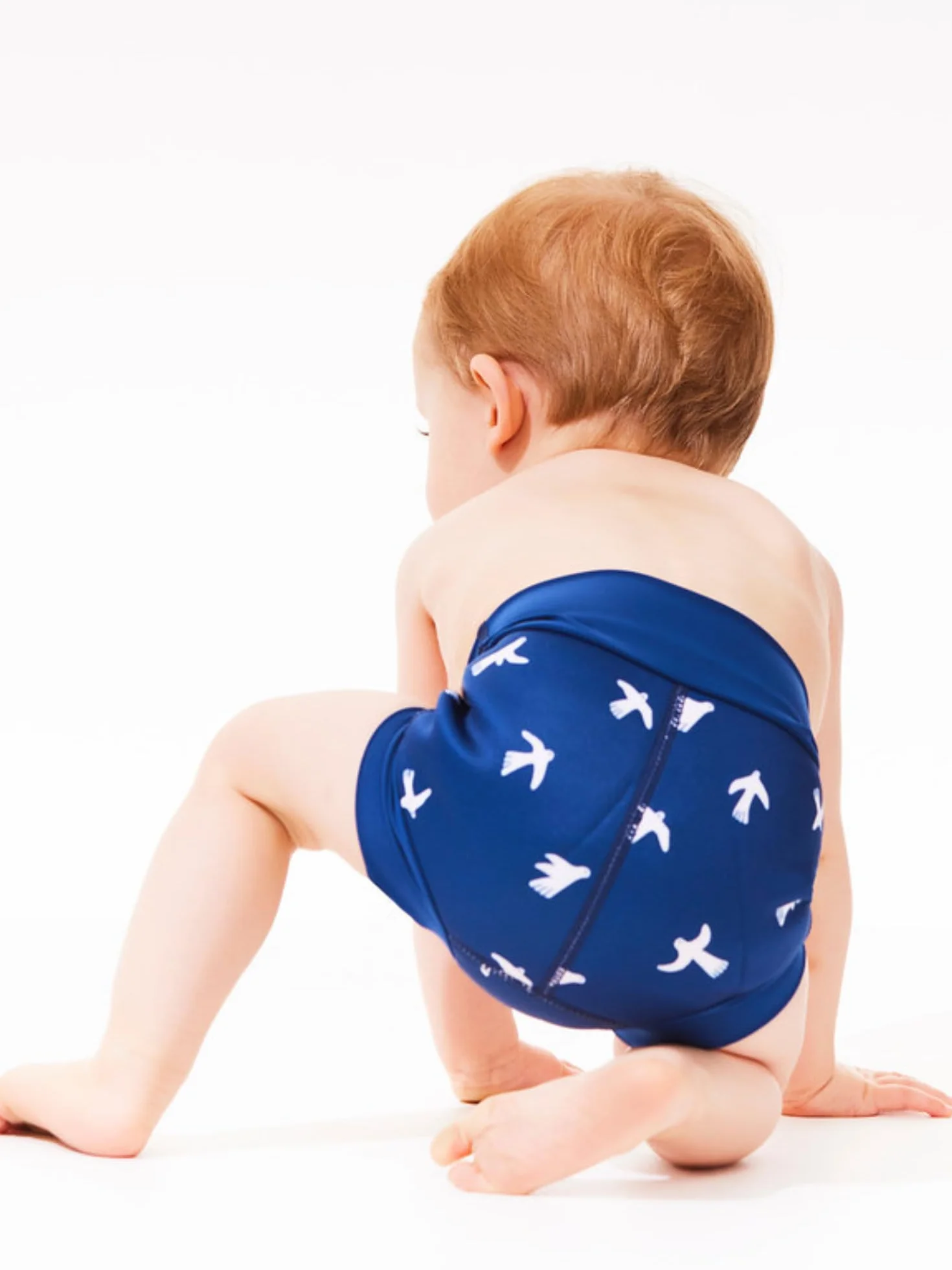 Splash About Happy Nappy Duo Wiederverwendbare Schwimmwindel, White Birds, 12-24 miesięcy