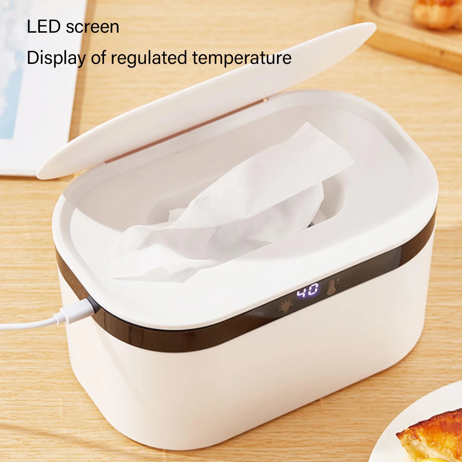 Thermostatic Wipes Warmer | Travel Wipes Heater | Hygienic Wipes Dispenser | Portable Usb Toddler Wet Wipes Heater | Safe and Hygienic Wipes Dispenser Warmer for Car Travel Picnic Camping Home