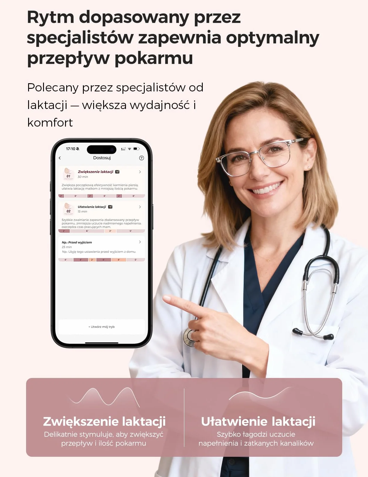Momcozy Air 1 Niezwykle Cieniutki Laktator, Przenośny Laktator Bezprzewodowy z Etui Ładującym i Sterowaniem przez Aplikację z Trybem Automatycznym i Alerty o Napełnieniu, Przezroczysta Góra
