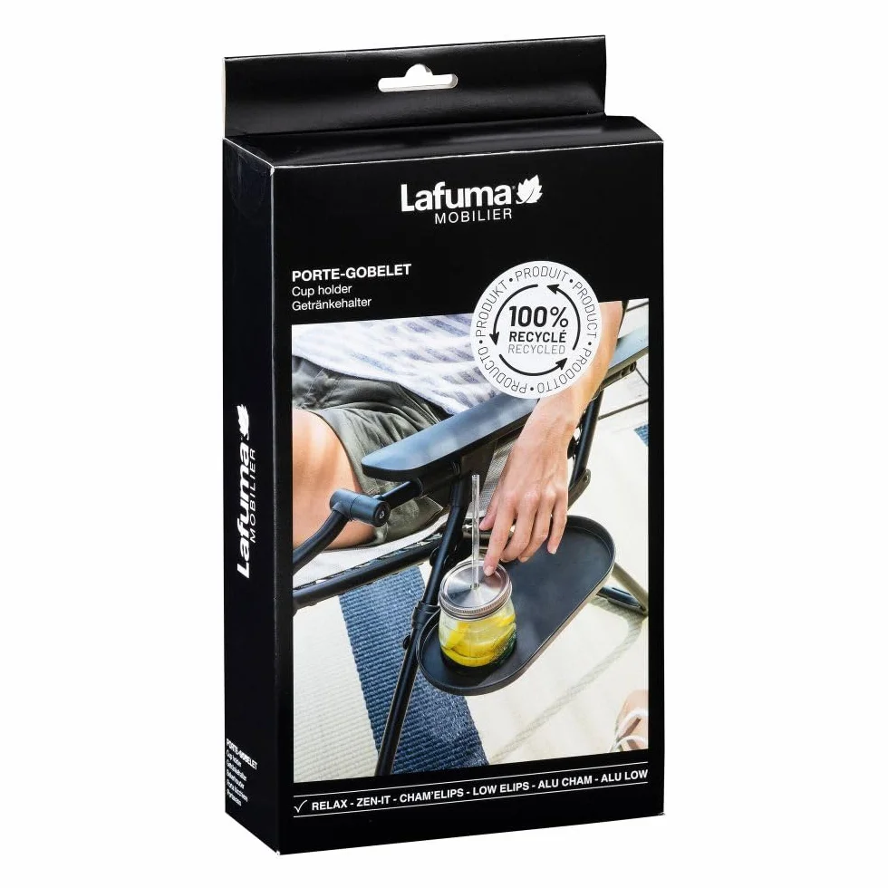 Lafuma Mobilier Fotel relaksacyjny uchwyt na kubek, czarny, Talla única