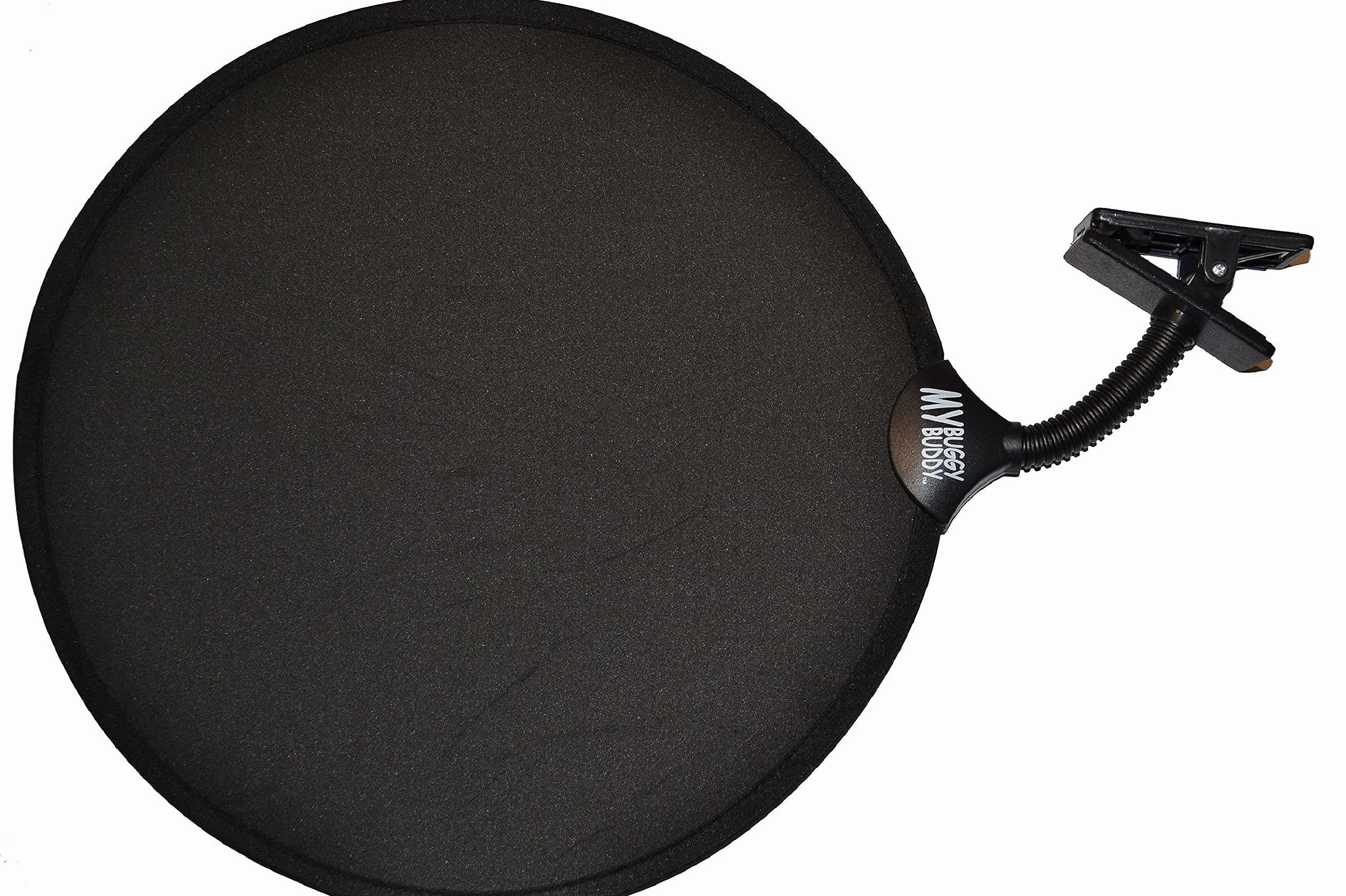 Osłona przeciwsłoneczna do wózka dziecięcego, uniwersalnego dopasowania, ochrona UPF 50+, łatwe składanie/otwieranie, średnica 34 cm, kolor czarny