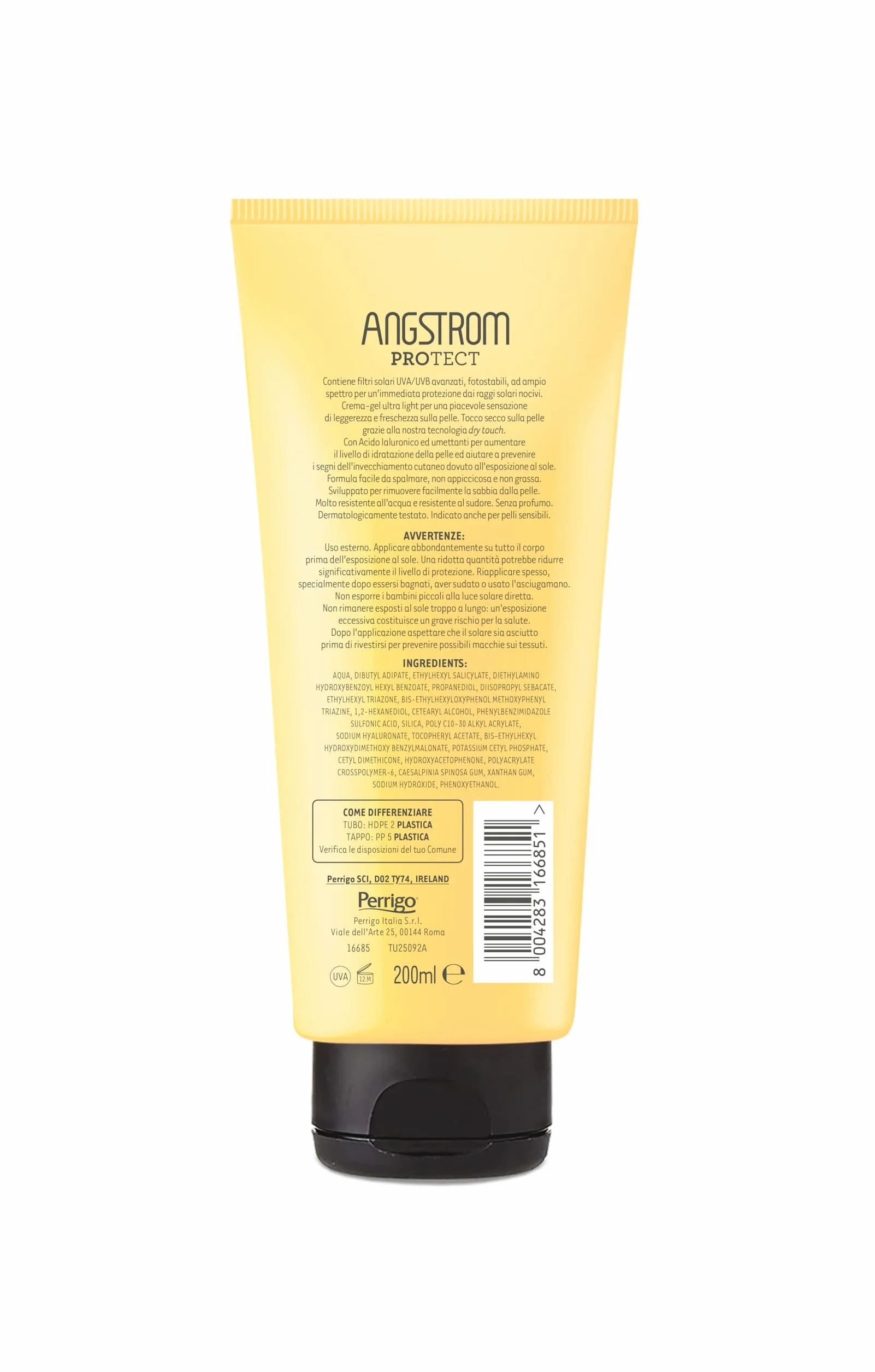 Angstrom Protect Solar Gel krem przeciwsłoneczny SPF 50+, ultra lekki, wodoodporny, testowany dermatologicznie, 200 ml
