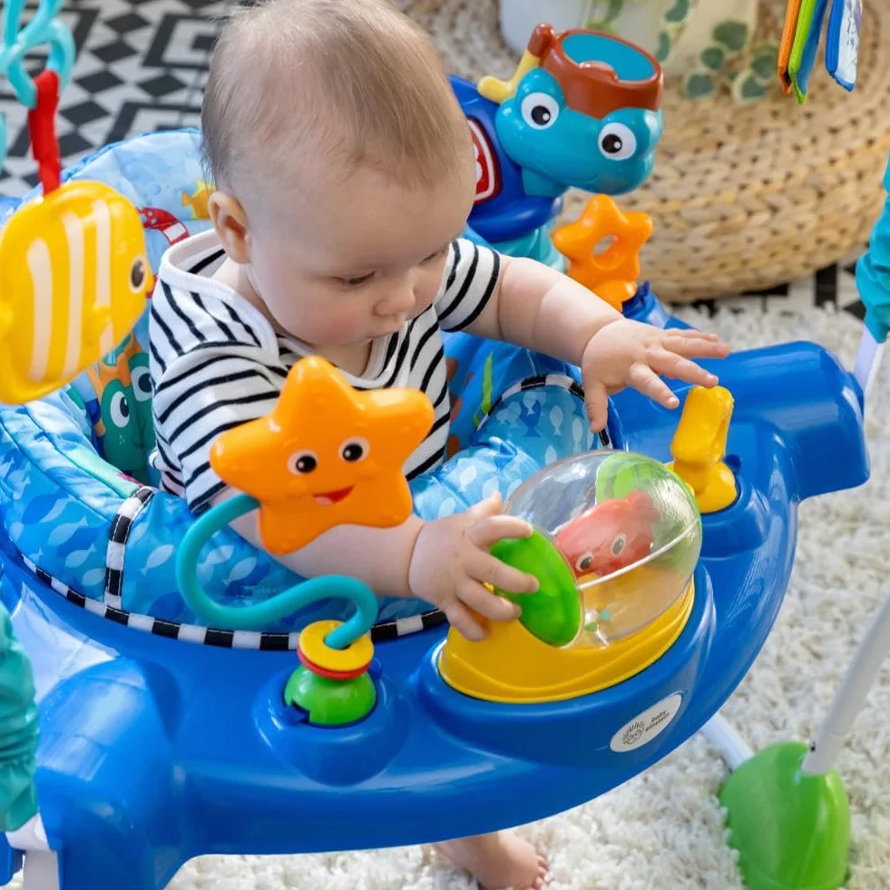 Baby Einstein 10455 Interaktywny Skoczek, Niebieski