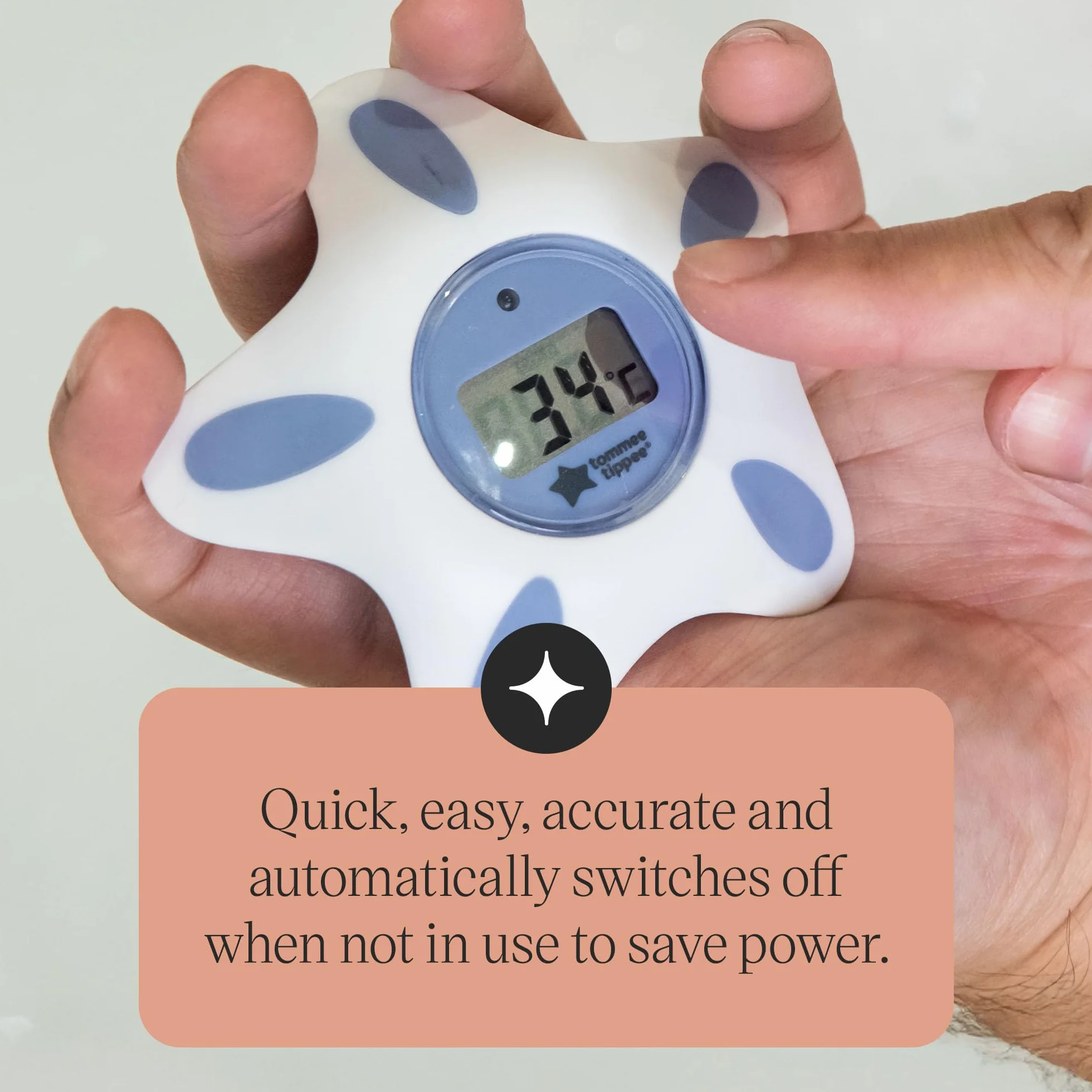 Tommee Tippee Closer to Nature Bath and Room Thermometer, White