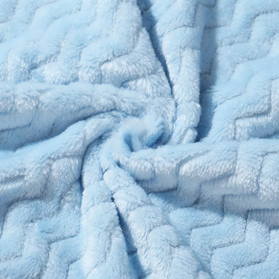 CREVENT Mały, puszysty i ciepły kocyk dla niemowląt do łóżeczka dziecięcego dla chłopca i niemowlęcia (75cmX100cm Wave Blue)