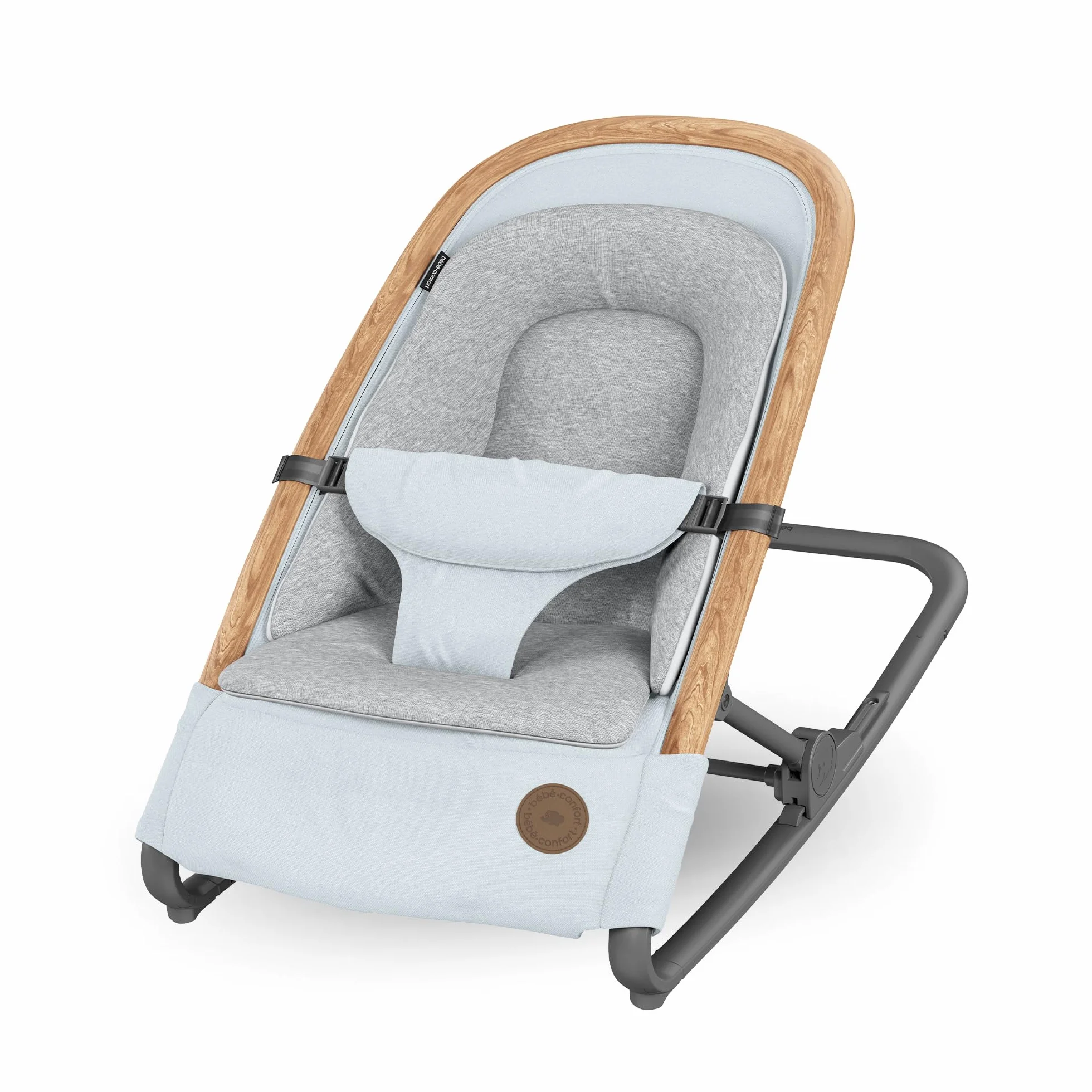 Maxi-Cosi Leżaczek Kori 2 w 1, lekki bujaczek z przytulną wkładką dla niemowląt, 0–9 kg, Essential Grey
