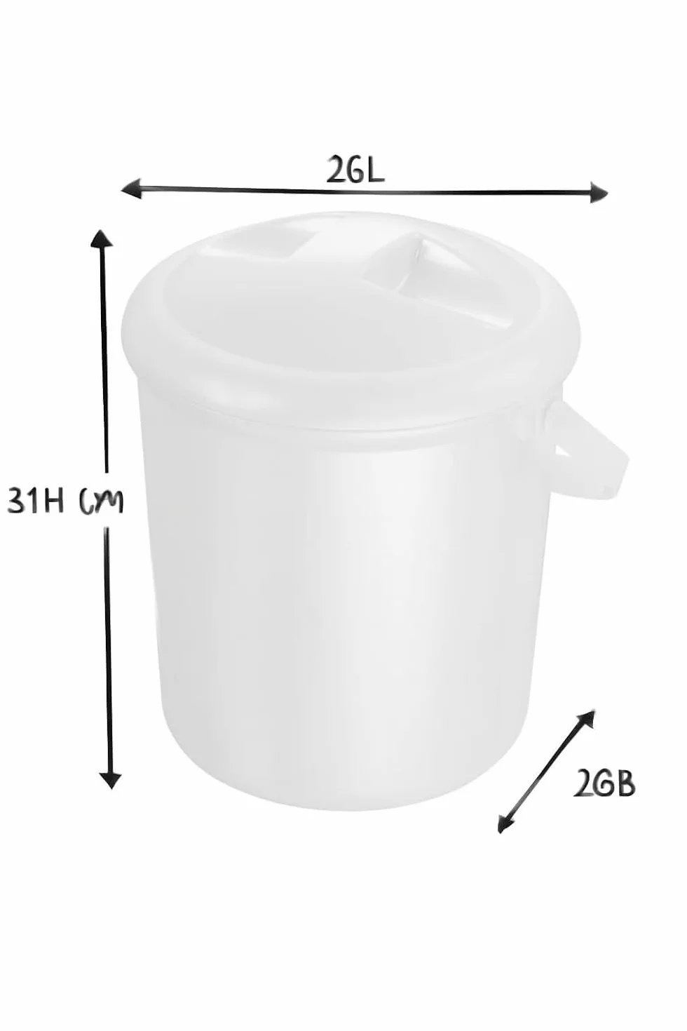 Rotho Babydesign Pojemnik na zużyte pieluszki,10 l, Od urodzenia, Bella Bambina, Biały, 200210001