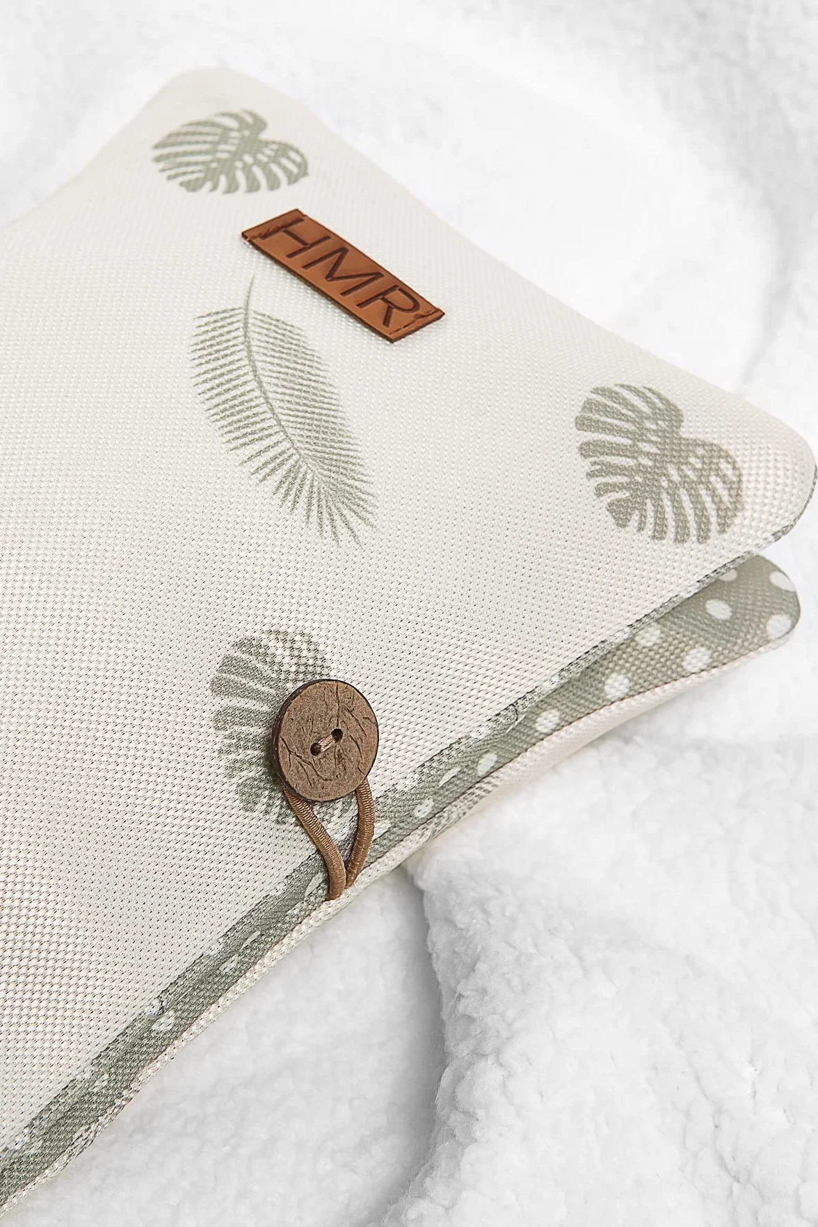 HAMUR HOME Organizer na pieluchy i kosmetyczka 2 w 1 - mała torba na pieluchy w podróży dla mamy pieluchy kremowe chusteczki organizer dla niemowląt, Liście, Liście
