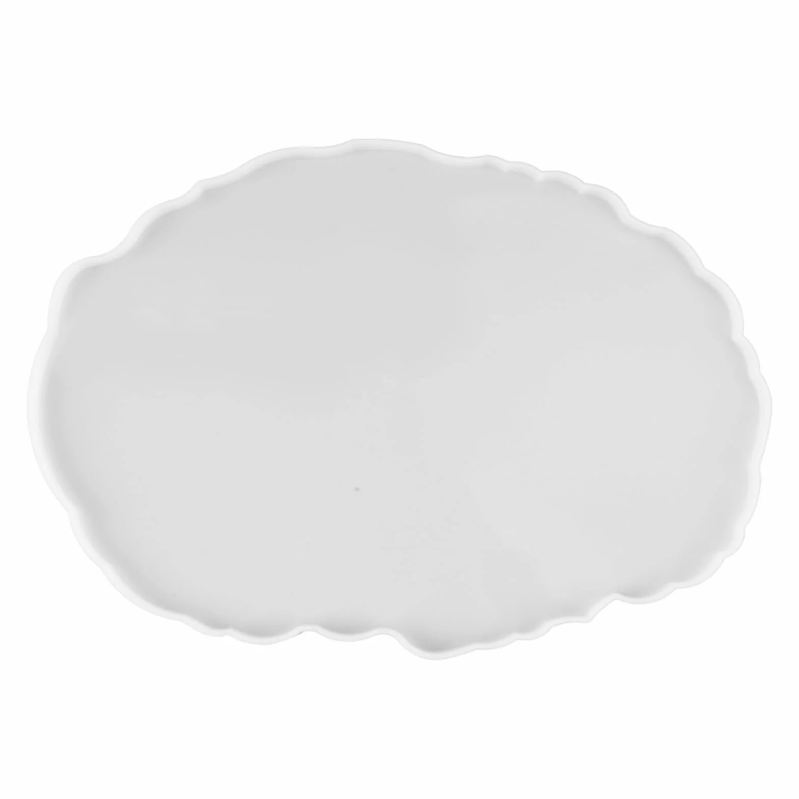 Rengue Silikonowa Forma na tacę na Owoce, Uchwyty ze Stopu, Okrągłe Kwadratowe Owalne Talerze świecznik Home Decor, Idealne do Projektów Rękodzielniczych (MD3419 Owalna forma talerze owoce)