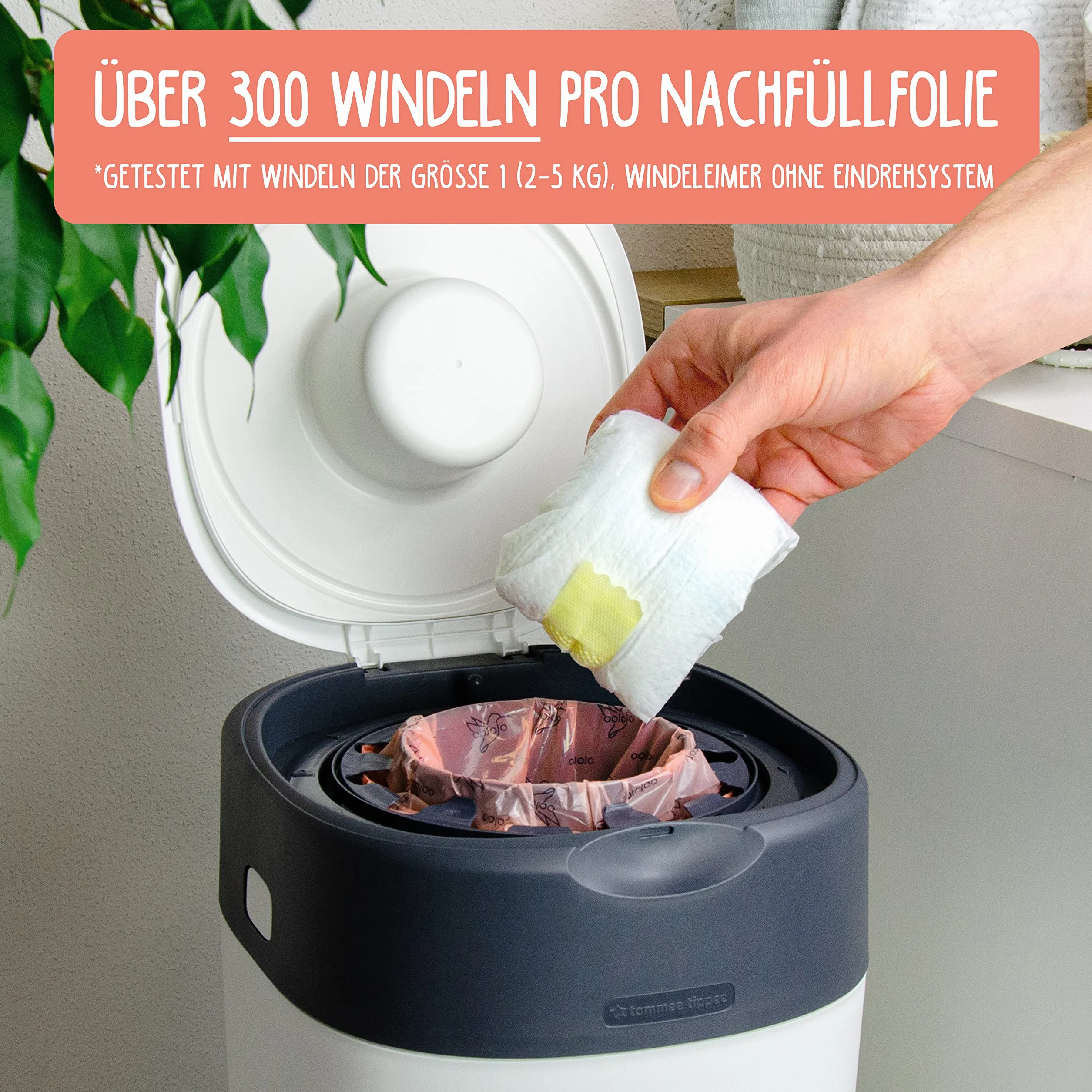 Folia uzupełniająca do wiaderek na pieluchy, 8 sztuk – kompatybilna z kasetami uzupełniającymi firmy Tommee Tippee Twist & Click i innymi (8 sztuk)
