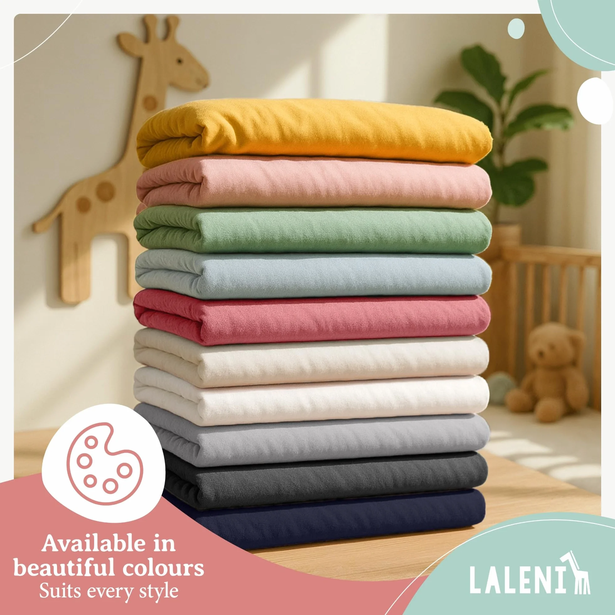 Laleni Jersey Prześcieradło z gumką 70x140 cm (zestaw 2 szt.) do łóżeczka dziecięcego - Certyfikowane przez OEKO-TEX - 100% bawełny - W kolorze szarym