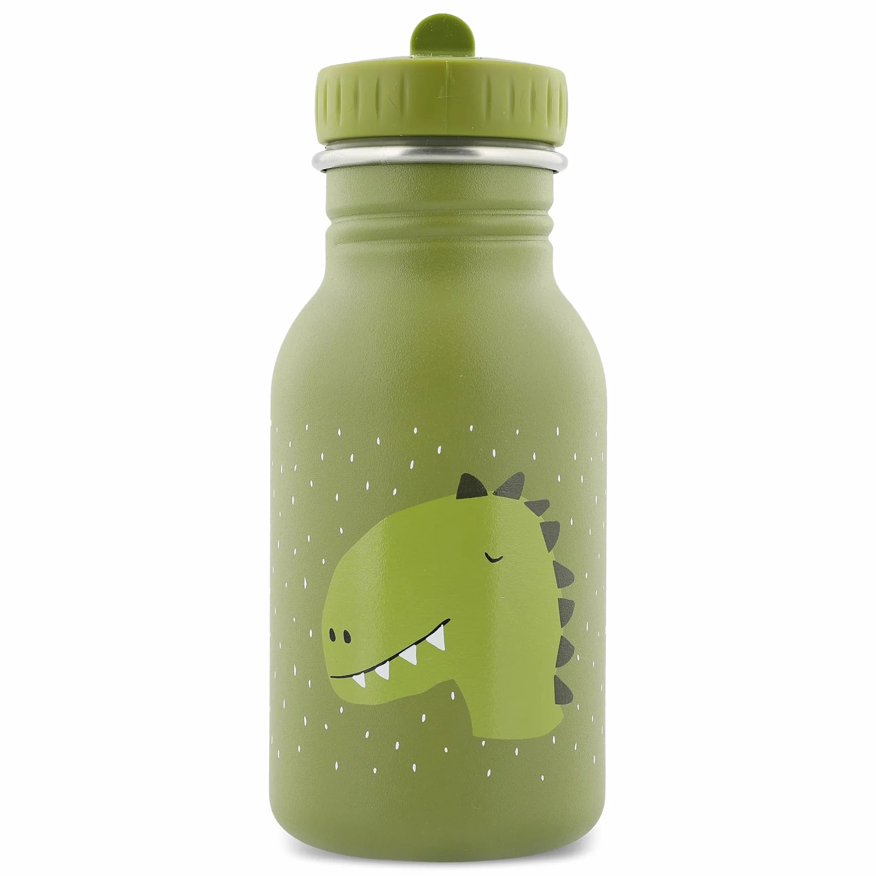 Trixie - Butelka dla dzieci ze stali nierdzewnej 350ml - Mr. Dino (Dinosaur), zielona