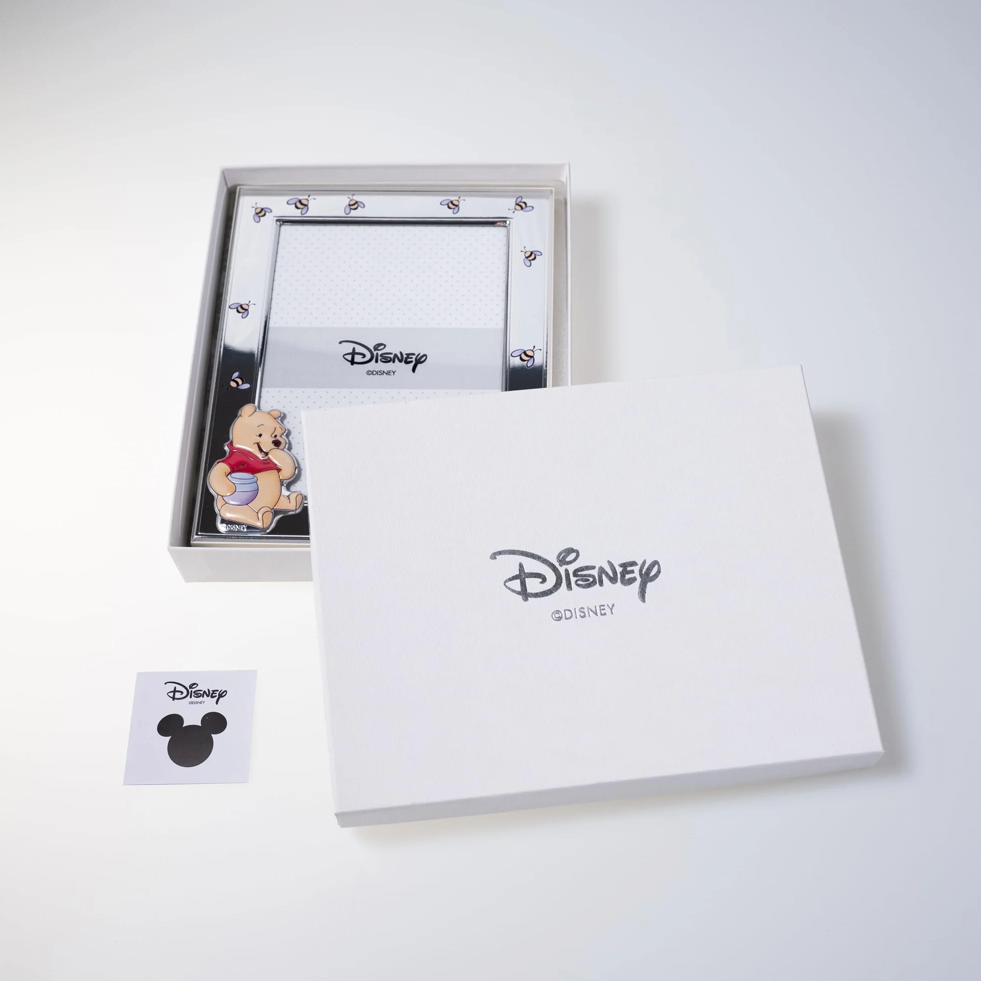 VALENTI & CO. – Disney Baby – Kubuś Puchatek – Srebrna ramka na zdjęcia dla dzieci, pomysł na chrzest, narodziny lub urodziny (9x13 cm)
