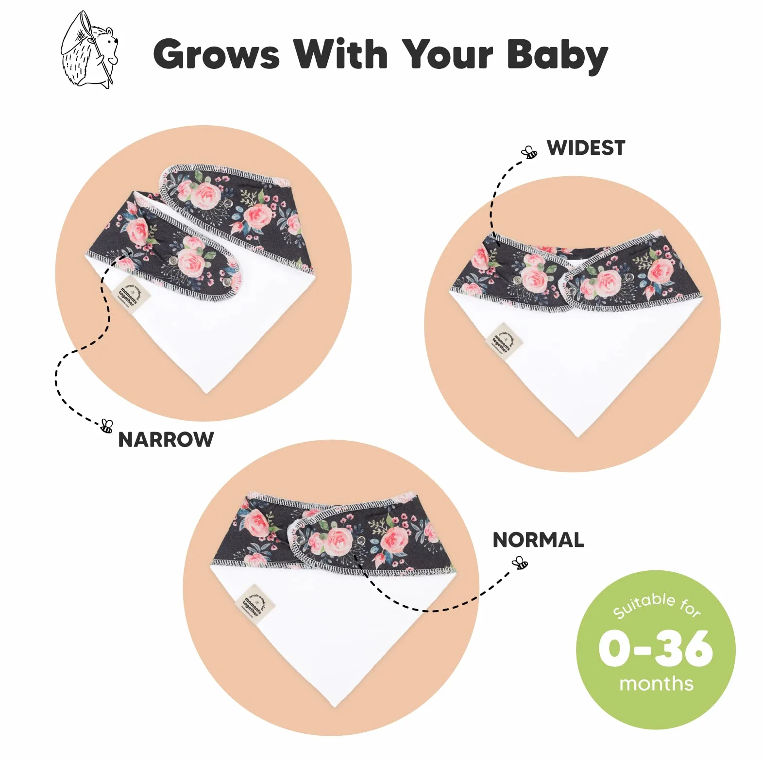 KeaBabies - Bandana Sabber-Lätzchen dla dziewczynek - Super Saugfähig z Bio-Baumwolle - Lätzchen für Zahnen (Tea Party)