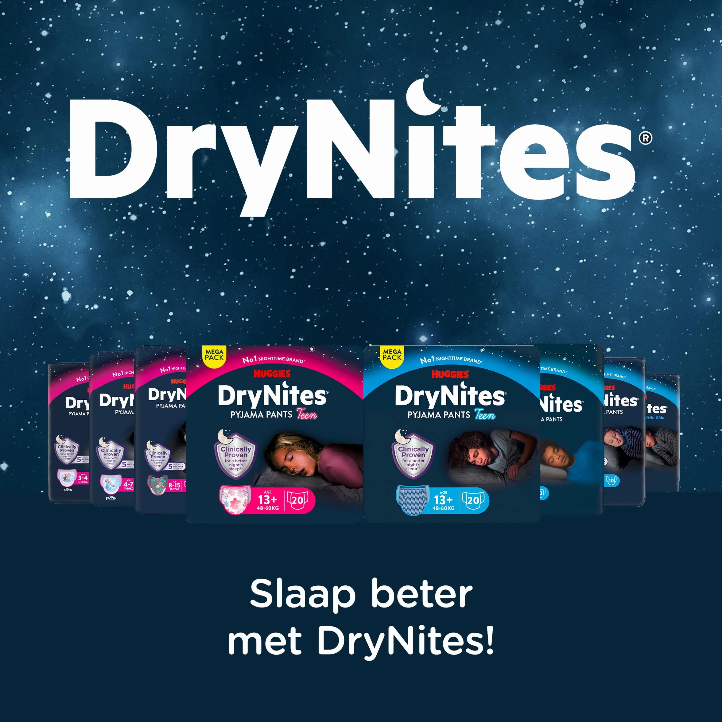 Huggies Drynites Pieluchy dla Chłopców, 8-15 lat
