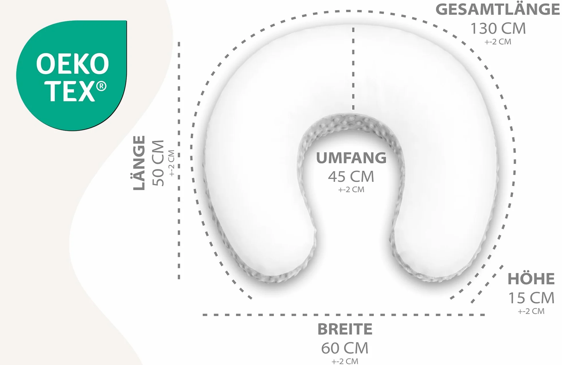 Mała poduszka do karmienia Minky 130 cm – Rogal do karmienia podróżna Żyrafy