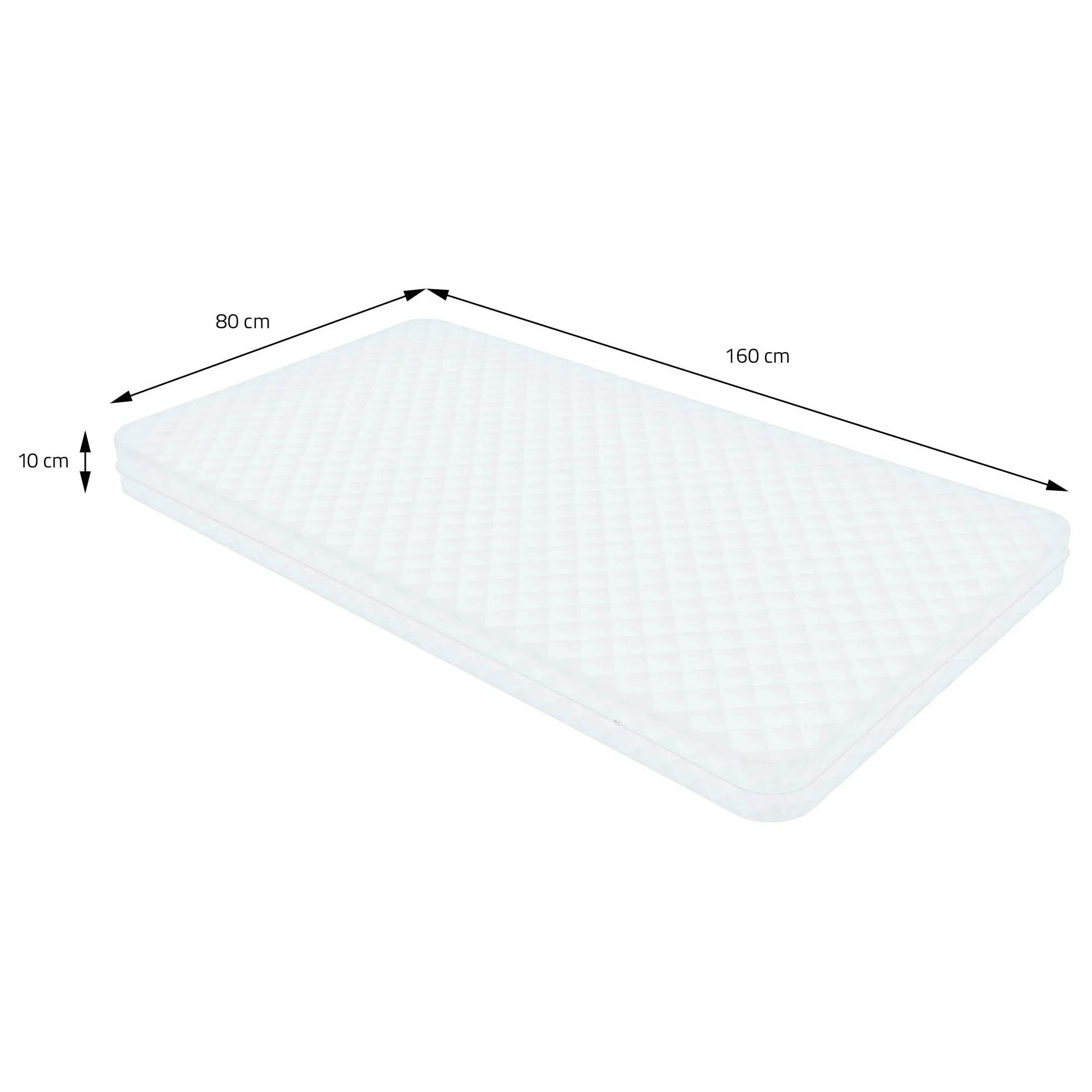 ML-Design materac dziecięcy, 80 x 160 x 10 cm, sprawdzony pod kątem substancji szkodliwych, certyfikat Öko-Tex 100, materac dla juniora z zamkiem błyskawicznym i poszewką nadającą się do prania