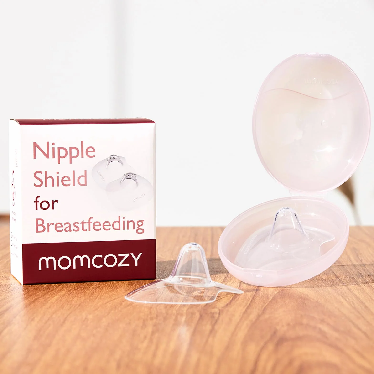 Momcozy Kontaktowe osłony na sutki, 100% silikon klasy spożywczej dla trudności z karmieniem piersią, ultracienki i super miękki, wykonany bez BPA/BPS, w zestawie etui (17 mm)