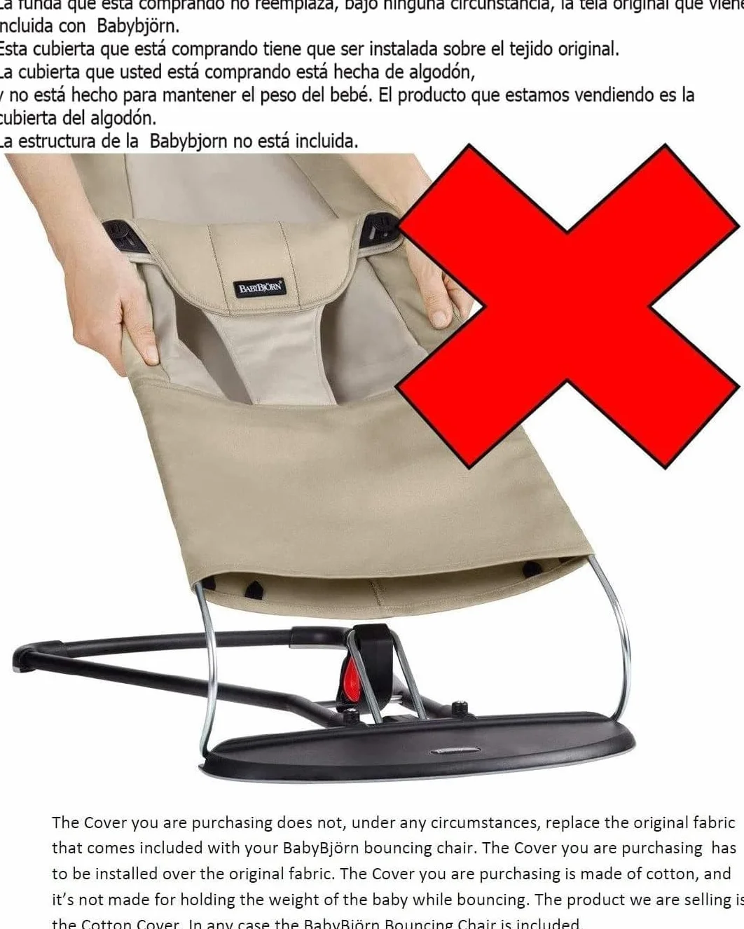 Hipoalergiczny, hipermiękki i oddychający pokrowiec bawełniany do hamaka BabyBjörn® Balance, Soft i Bliss (Basic Aquamarine Rayit)