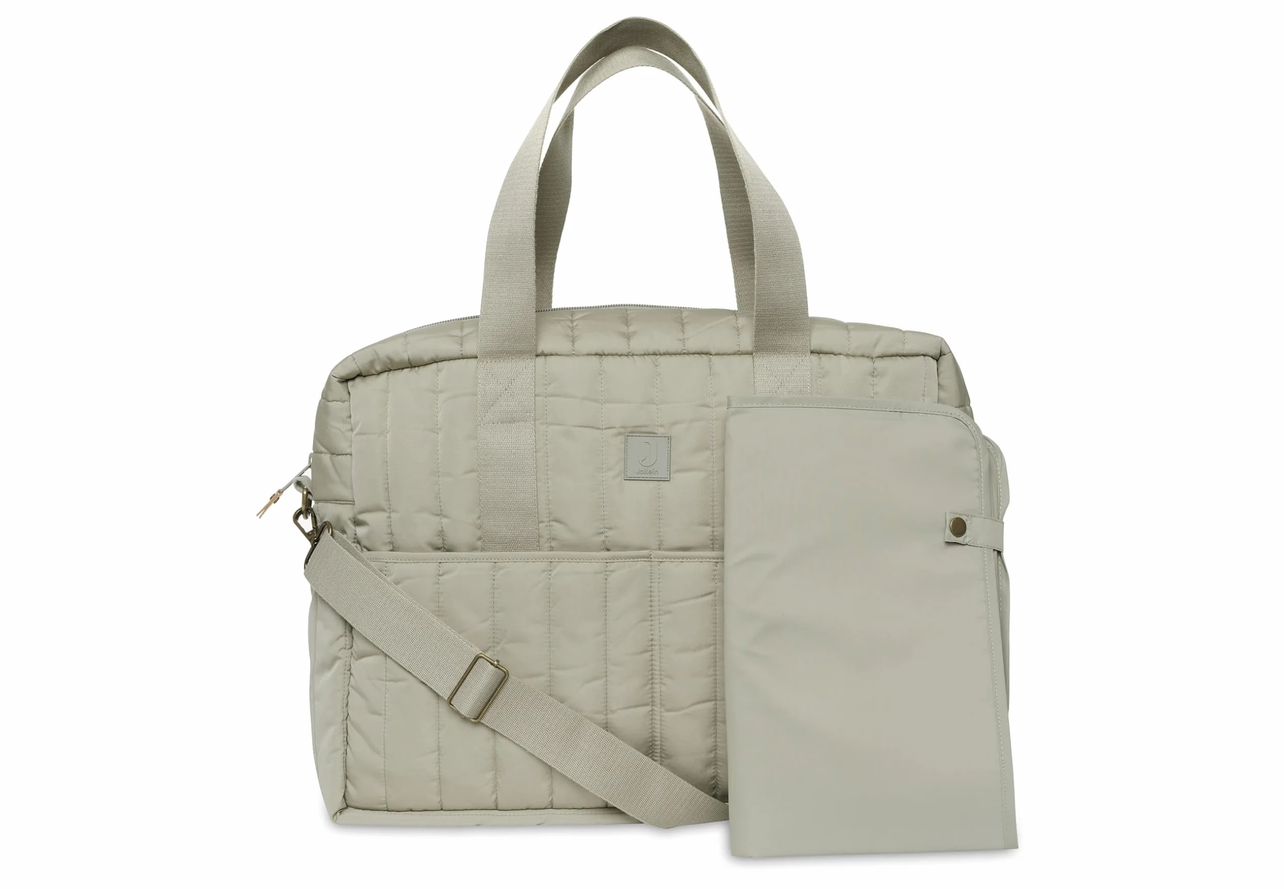 Jollein Torba do przewijania Puffed Moos – Olive Green – odporna na działanie wody – torba do wózka dziecięcego – wielofunkcyjna – oliwkowa zieleń, olive green, Współczesny