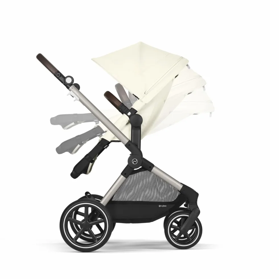 CYBEX Gold wózek dziecięcy EOS Lux 2 w 1, system podróżny, od urodzenia do 22 kg (ok. 4 lata), Seashell Beige