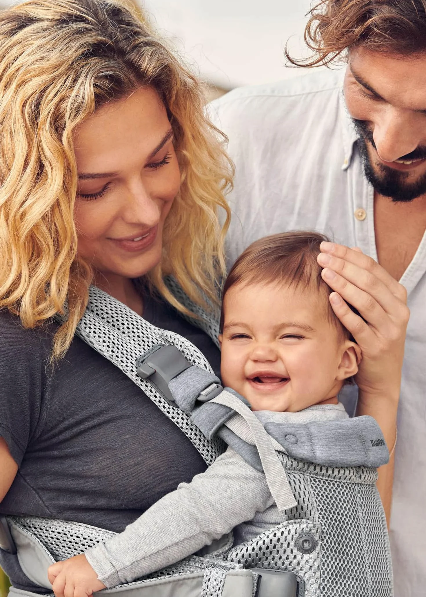 BABYBJÖRN Baby Carrier Harmony, 3D Mesh, Silver