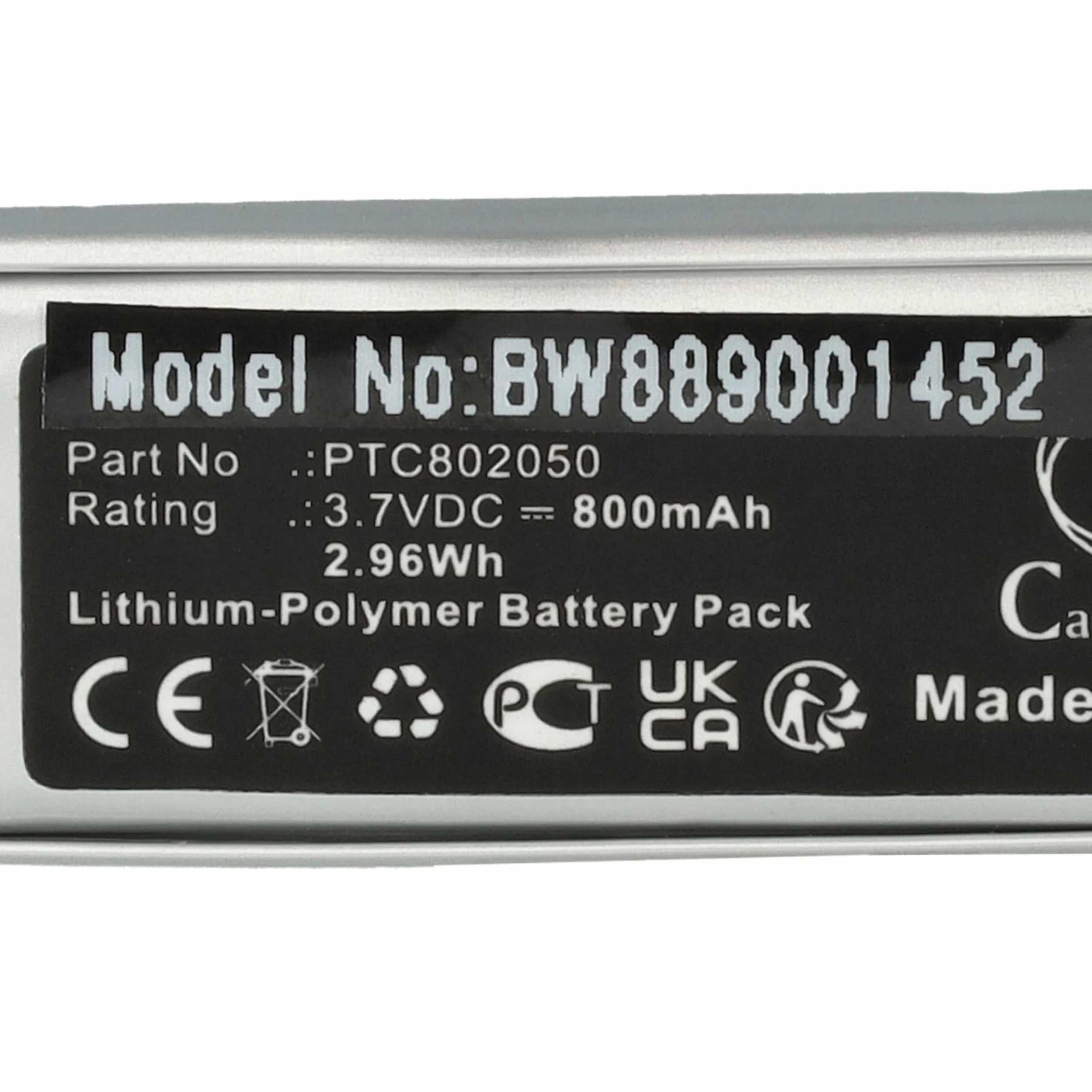 vhbw 2 x bateria kompatybilna z Interphone F5MC, F4, F3XT, F3S, F5, F4XT, F4S, F4MC bezprzewodowe słuchawki douszne (800mAh, 3,7V, Li-Poly)