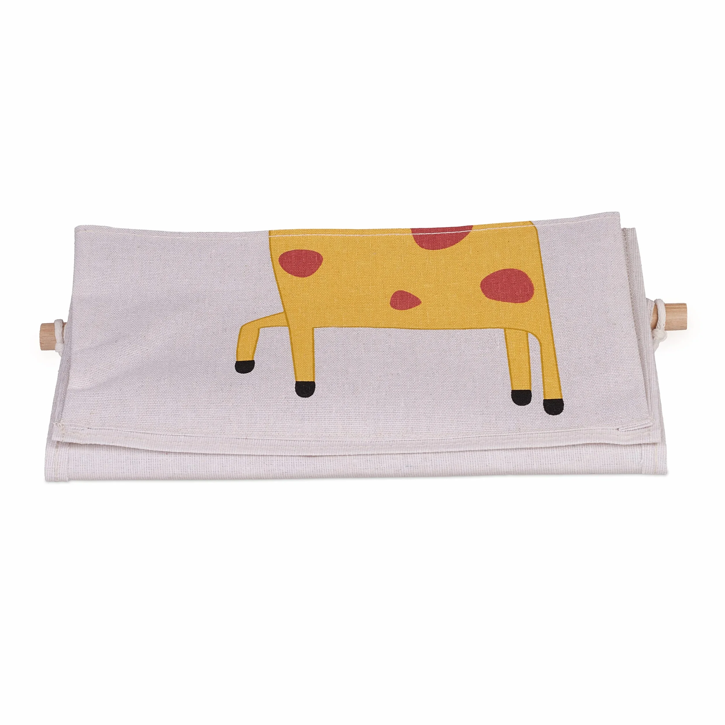 Relaxdays Organizer wiszący dla dzieci motyw żyrafy 3 przegródki 82 x 33,5 cm