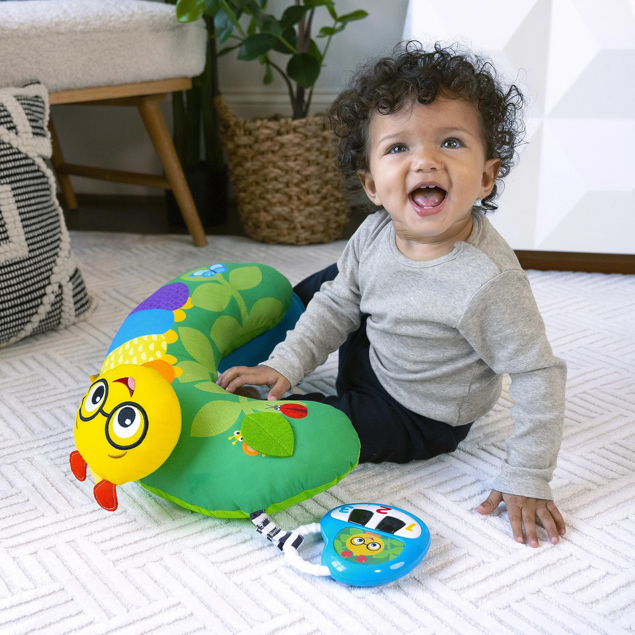 Baby Einstein, Cal-a-Pillow poduszka do aktywności na brzuchu, multisensoryczna, od 0+ miesięcy