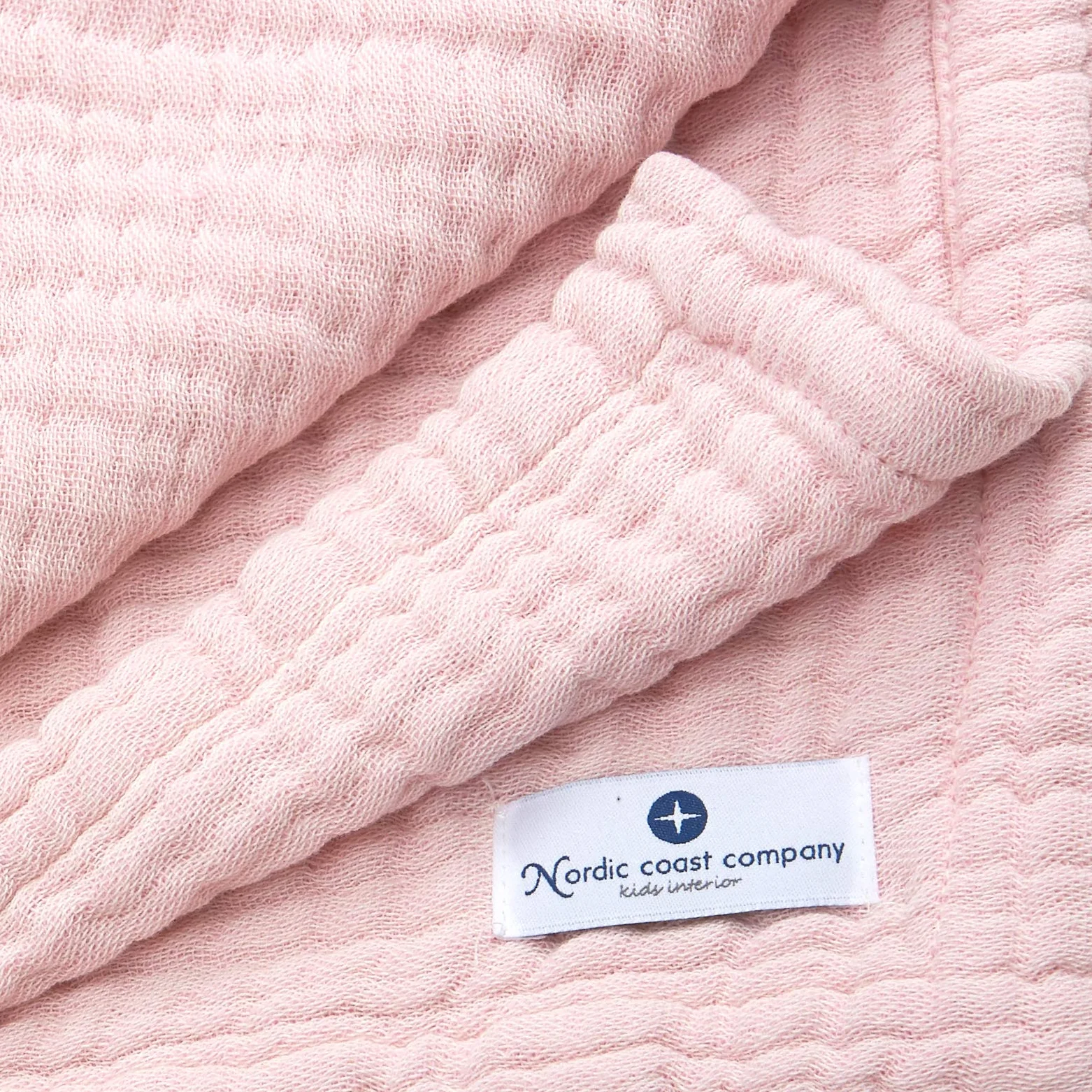 Nordic Coast® muślinowy koc duży – 90 x 120 cm – przytulanka dla niemowląt w kolorze różowym – 100% bawełna Oeko Tex® – 4-warstwowy – pieluszka muślinowa – prezent dla dziecka na chrzest narodziny –