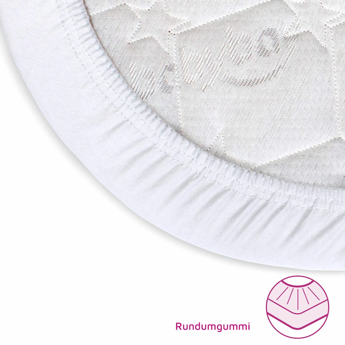 babybay Jersey prześcieradło z gumką Deluxe z membraną pasuje do modelu oryginalnego, białe, 81 x 42 cm (pojedyncze opakowanie)