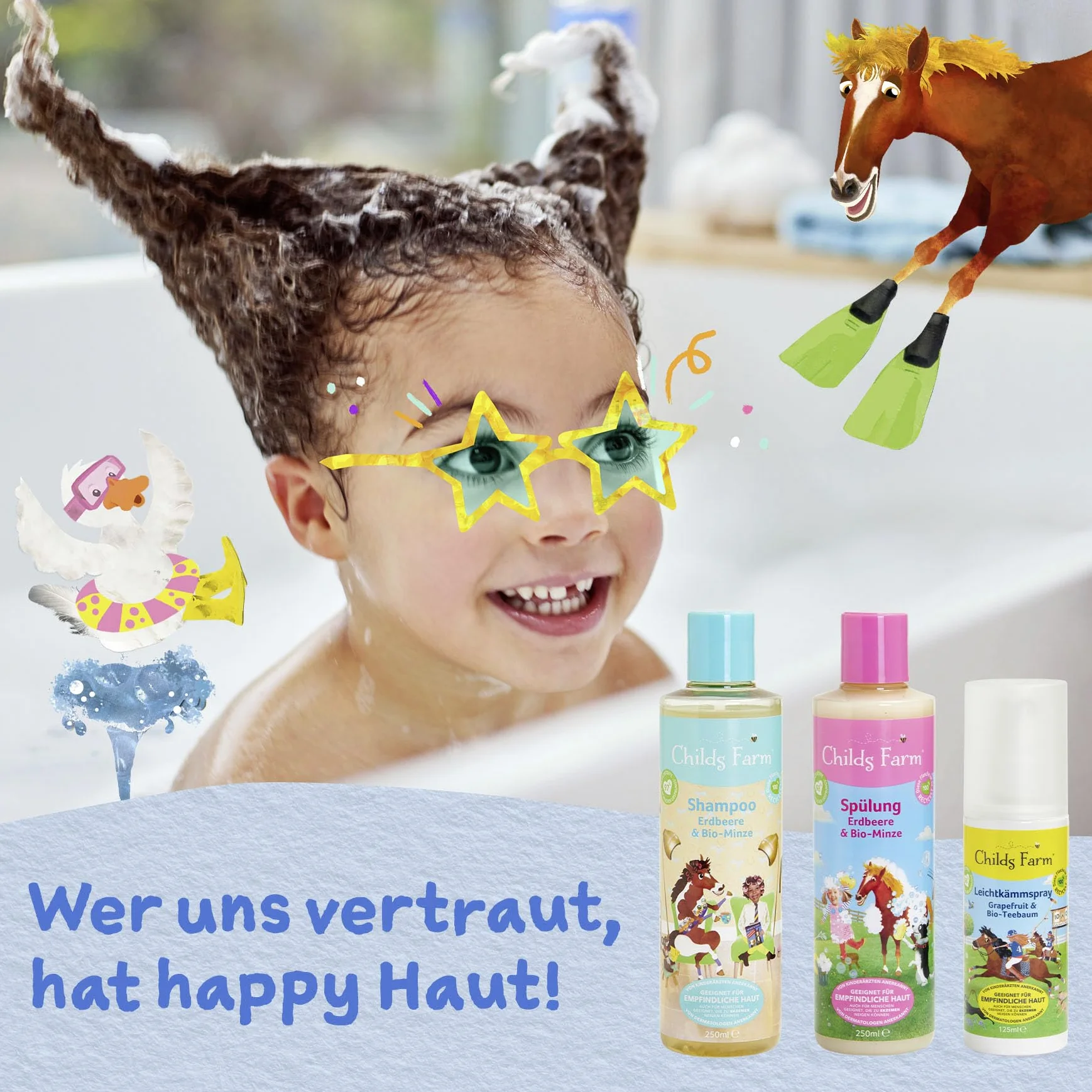 Childs Farm Odżywka dla dzieci 250 ml | truskawka i bio-mięta | wszystkie rodzaje włosów | pielęgnuje i odżywia | Nadaje się do skóry suchej, wrażliwej i skłonnej do atopowego zapalenia skóry