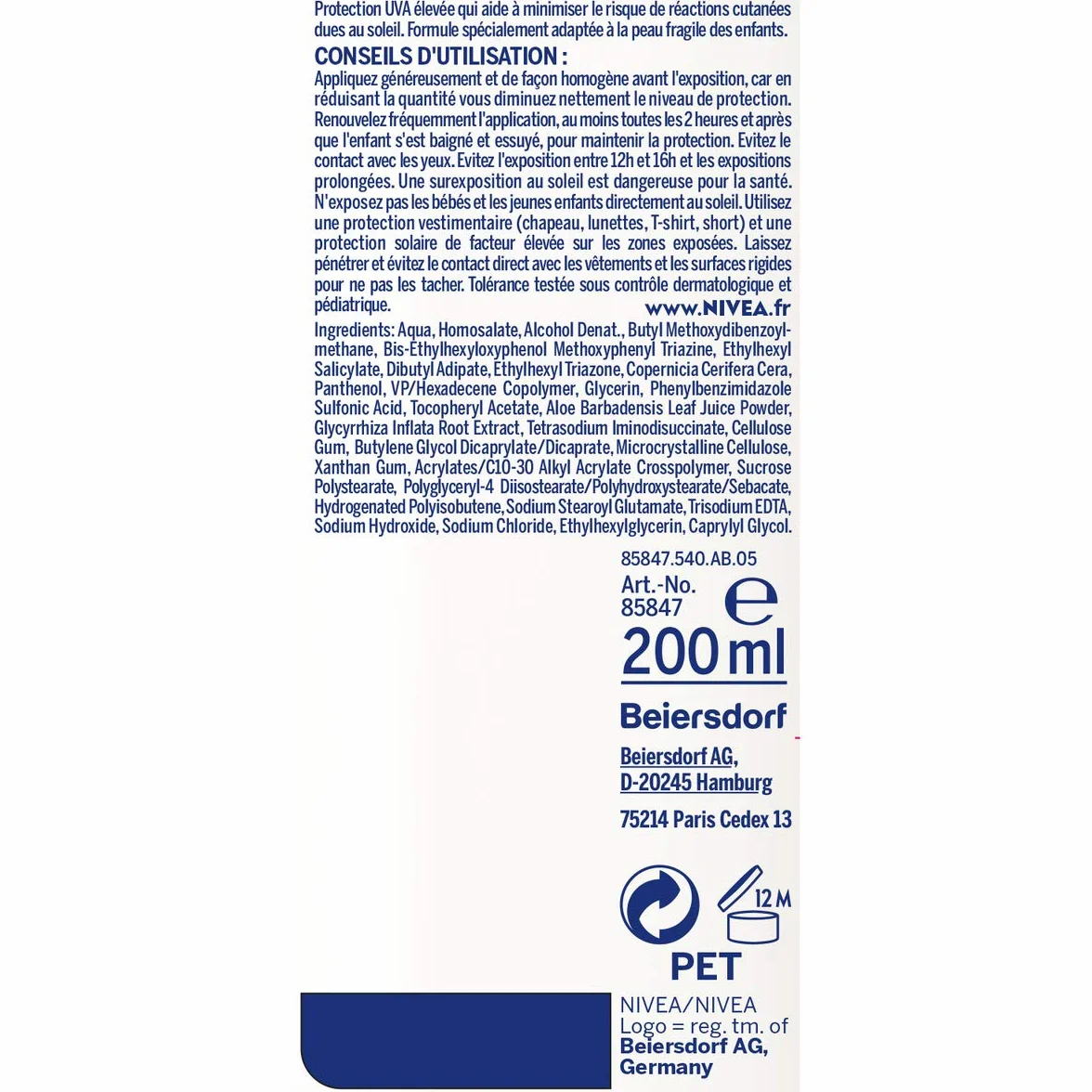 NIVEA Sun spray ochronny Kids Sensitive Protect/Play FPS 50+, 200 ml
