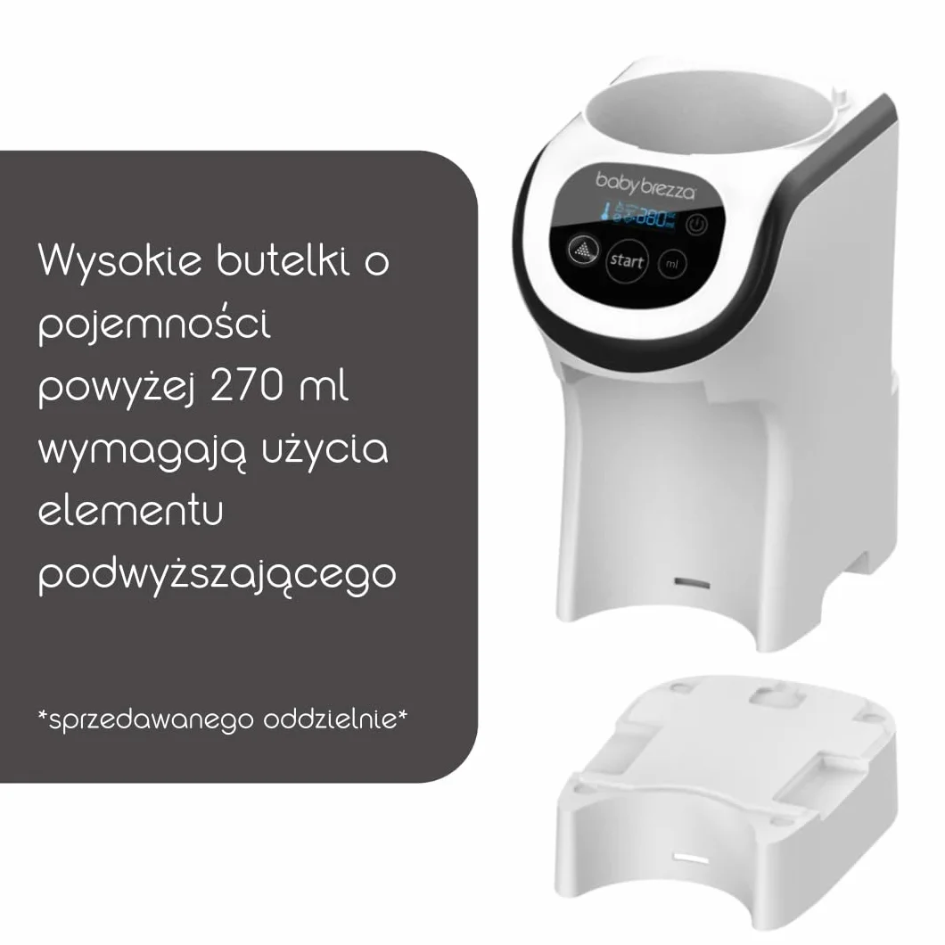 Baby Brezza Formula Pro Mini - podróżny ekspres do mleka biały automatyczny zaparzacz do butelek – idealnie miesza mleko w proszku i wodę za pomocą jednego przycisku.