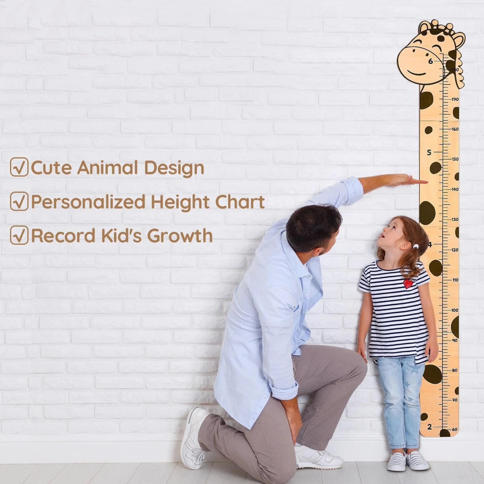 Generico PVC Growth Chart, Wall Mounted Ruler, Animal Cartoon Growth Chart, Kids Height Measurement, PVC Height Measurement, Kids Wall Growth Chart, Child Height Tracker,