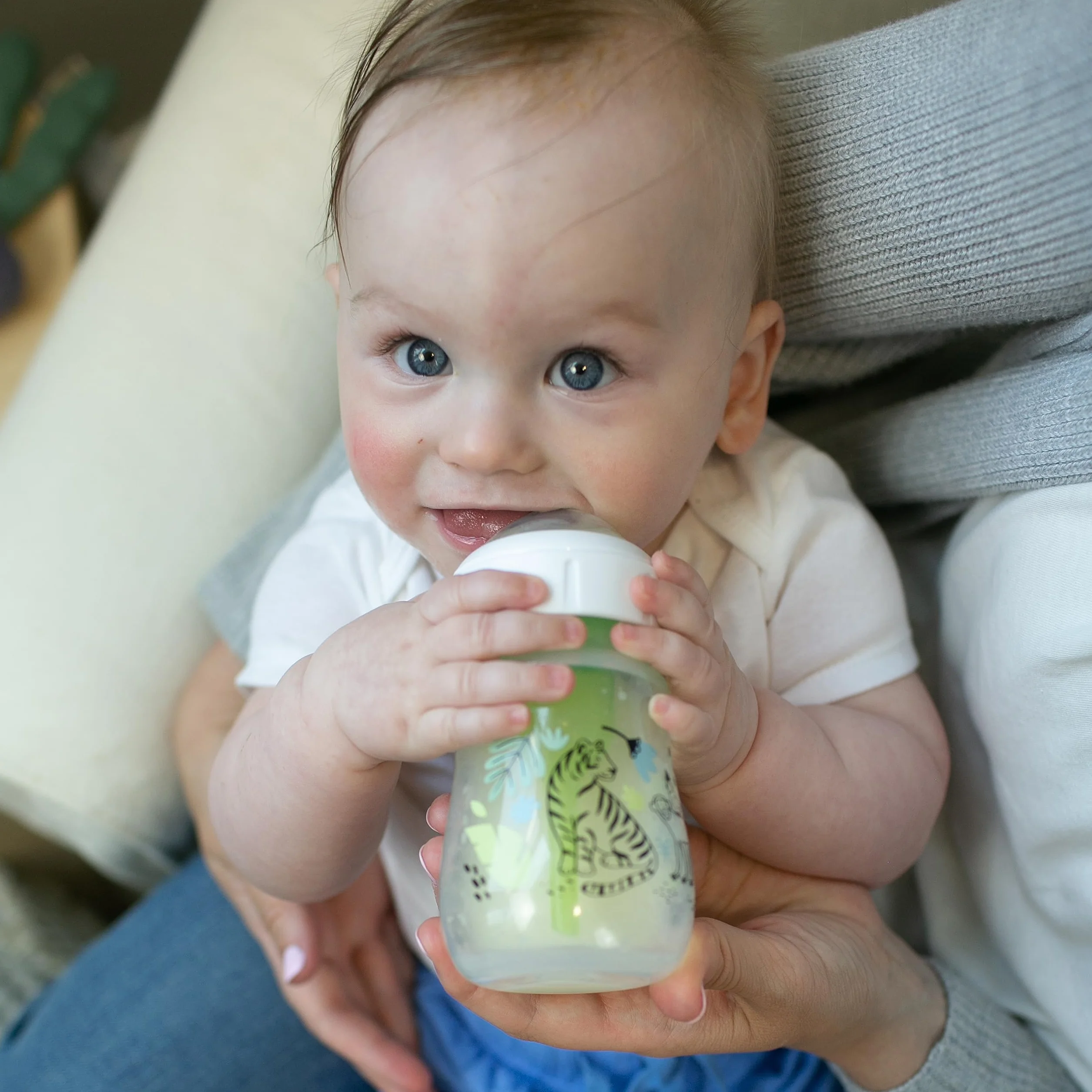 Dr. Brown's Natural Flow® Anti-Colic Options+™ butelka dla niemowląt, edycja designerska, dekoracja z dżungli, 150 ml, poziom 1 smoczek, 2 sztuki, 0 m +