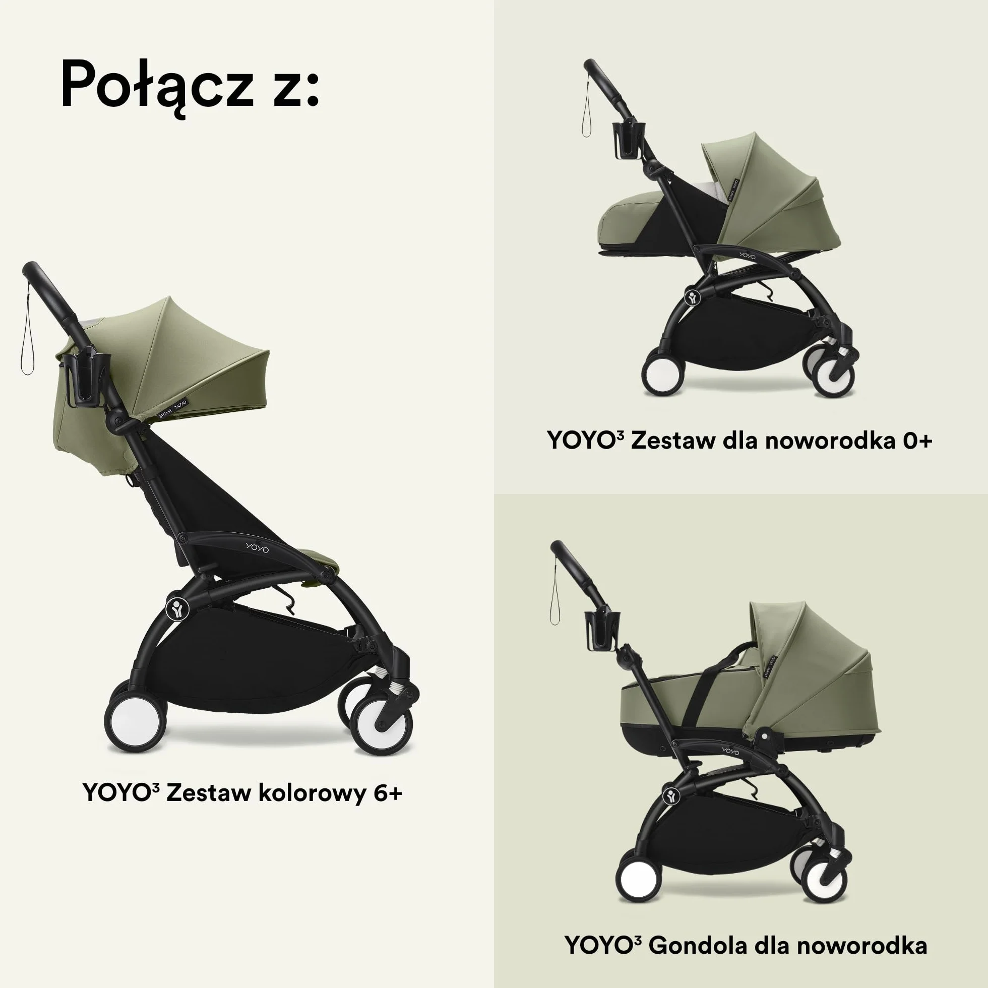 Uchwyt na kubek Stokke YOYO - łatwy do zamocowania w sześciu różnych punktach wózka YOYO