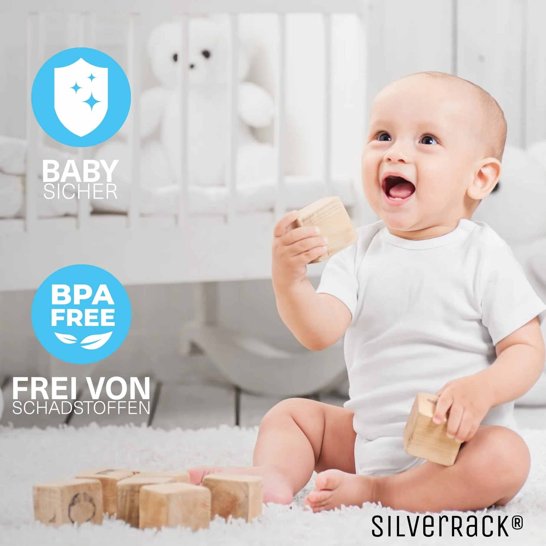 SilverRack® nakładki narożne i krawędziowe dla niemowląt, przezroczyste [10 sztuk] - ochrona krawędzi mebli jako doskonała ochrona przed uderzeniami dla niemowląt i dzieci - zabezpieczenie mebli dla