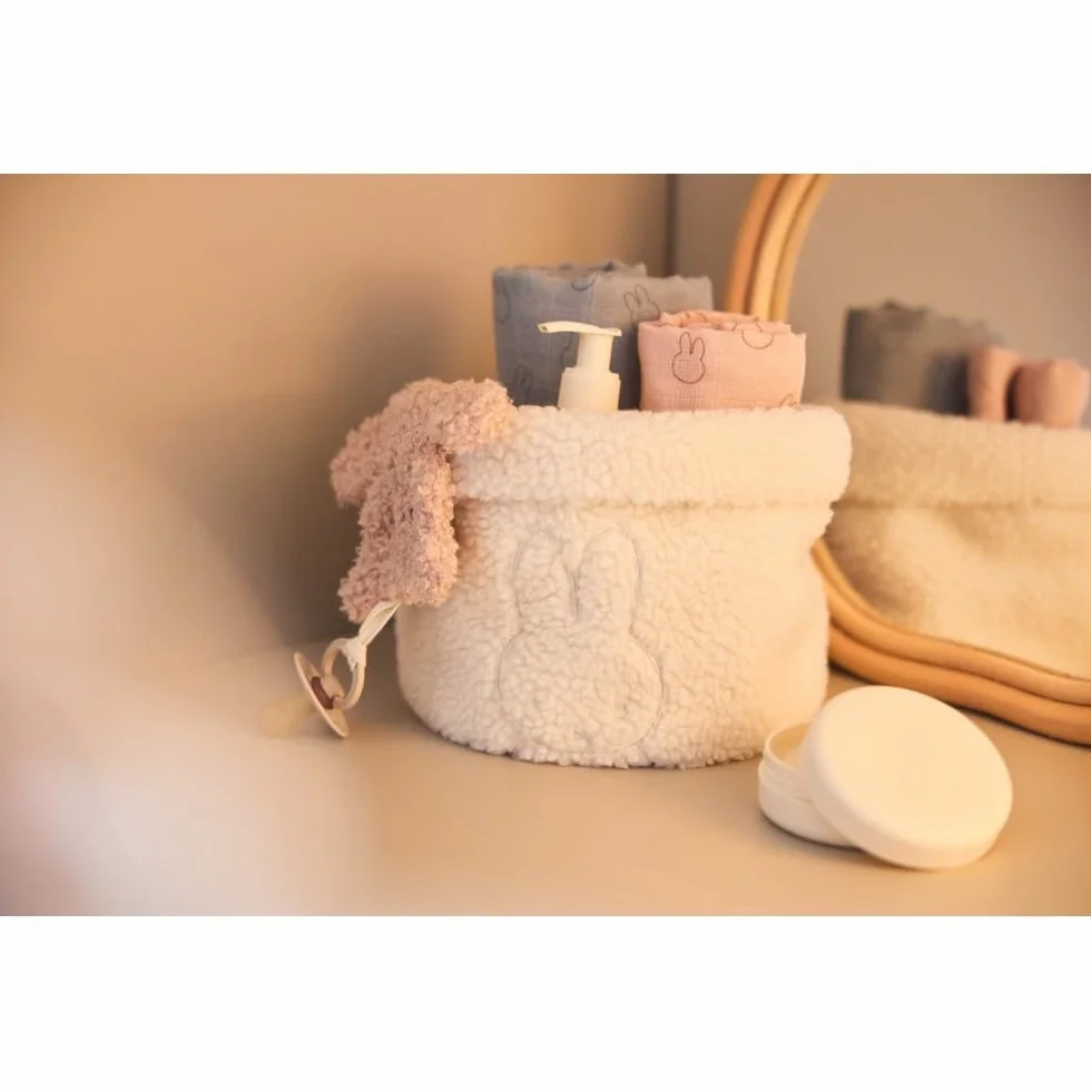 Jollein Koszyk pielęgnacyjny - Teddy Miffy, Oatmeal - Bawełna, Poliester - 14x18cm - Naturel