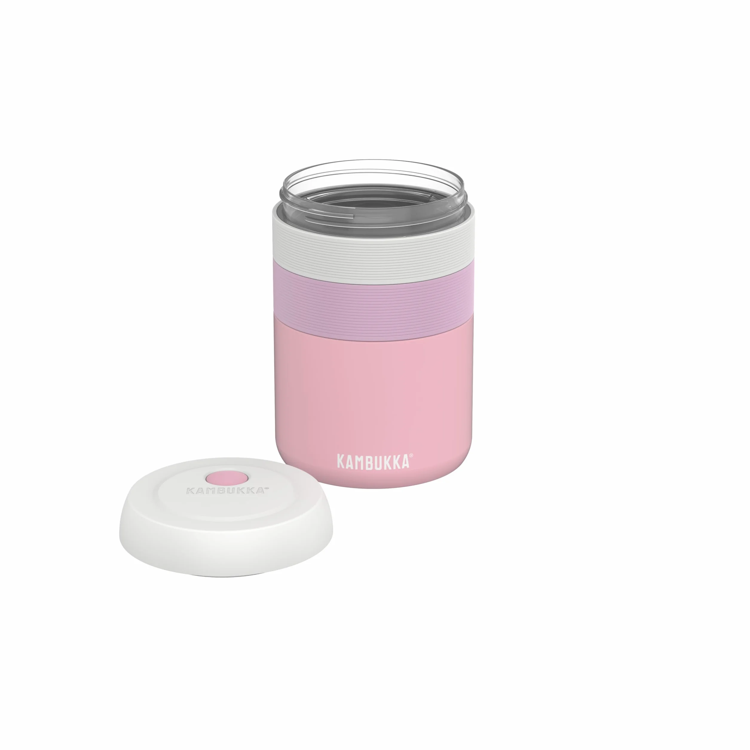 Kambukka Bora 600 ml Baby Pink – termos obiadowy/pojemnik termiczny na jedzenie, szczelny, stal 18/8, BPA free, utrzymuje ciepło do 9 h