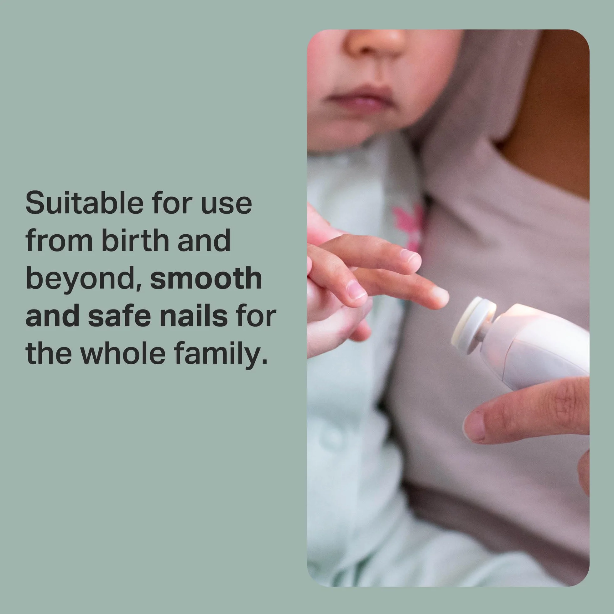 Tommee Tippee Elektryczny obcinacz do paznokci dla dzieci, akumulator, 6 w 1 ze światłem LED, bezpieczny i cichy silnik, zestaw manicure dla niemowląt i dorosłych, 0-12 miesięcy+