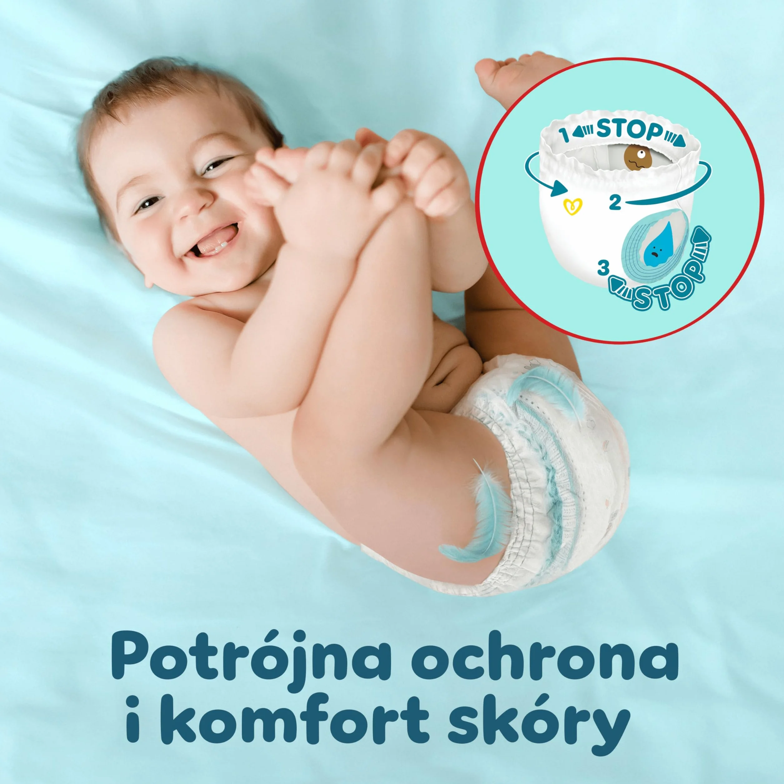 Pampers Premium Care Pieluchomajtki, rozmiar 7, 80 pieluszek, 15kg+