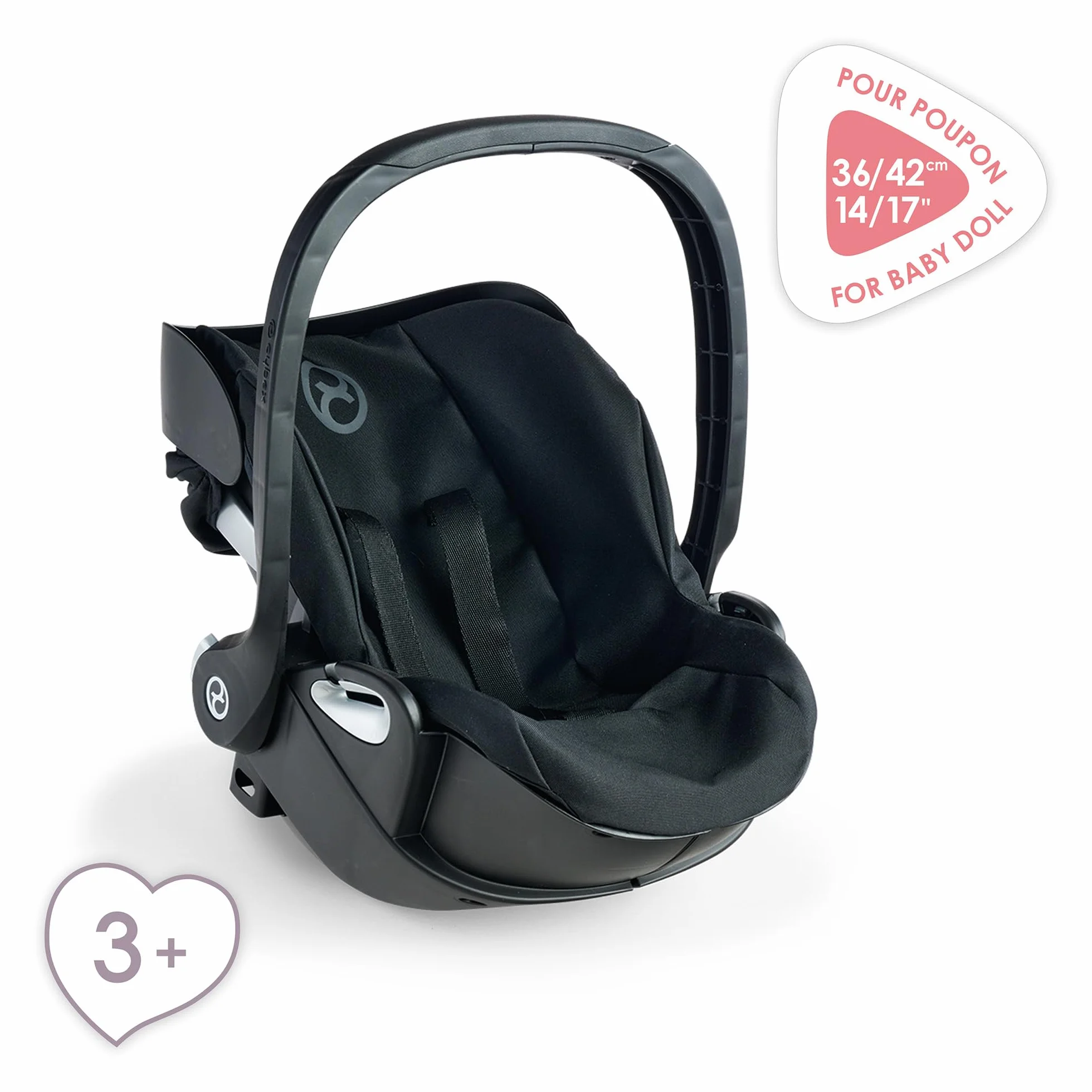Corolle - 9000141880 - Cybex 2 w 1 Poupon Holder, czarny, akcesoria, dla ośmiornic 36 i 42 cm, od 3 lat