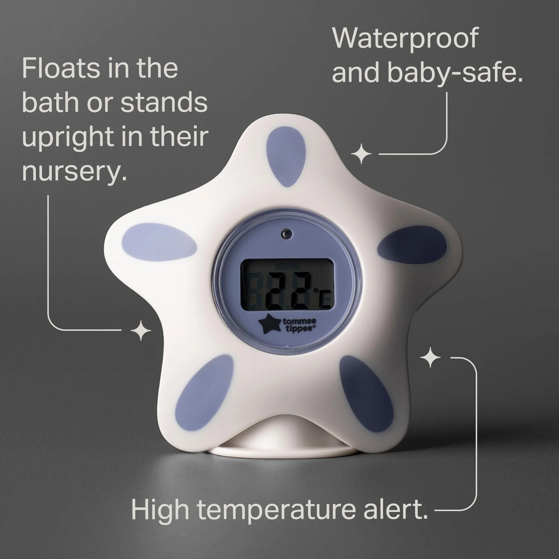 Tommee Tippee Closer to Nature Bath and Room Thermometer, White