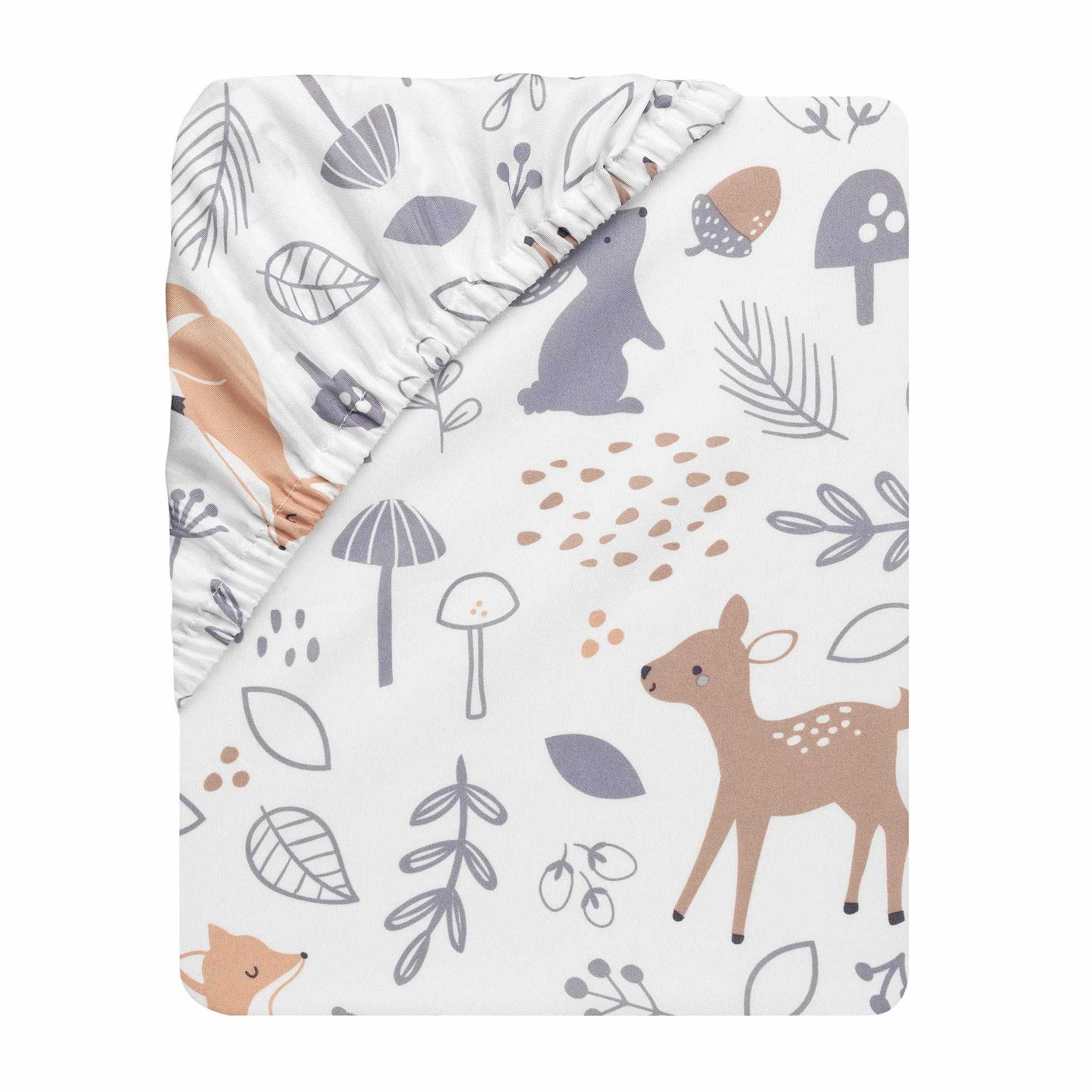 Bedtime Originals Deer Park 3-częściowy zestaw pościeli do łóżeczka dziecięcego szary zwierzęta las