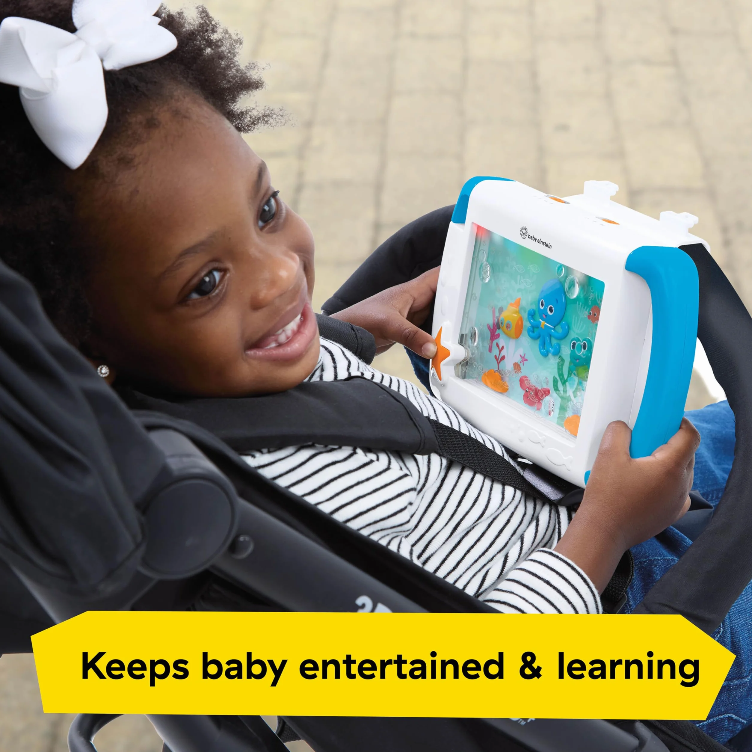 Baby Einstein On-The-Go Sea Dreams, przenośna maszyna dźwiękowa dla niemowląt z muzyką i światłami, dla noworodków w wieku od 0 miesięcy