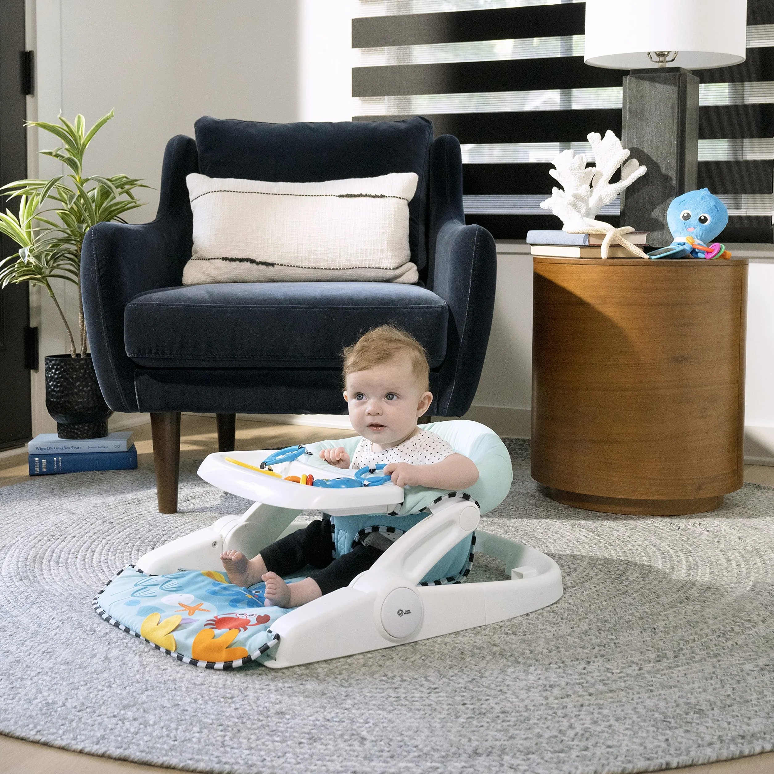 Baby Einstein, Sea of Support 2 w 1 z wyjmowaną półką i zabawkami