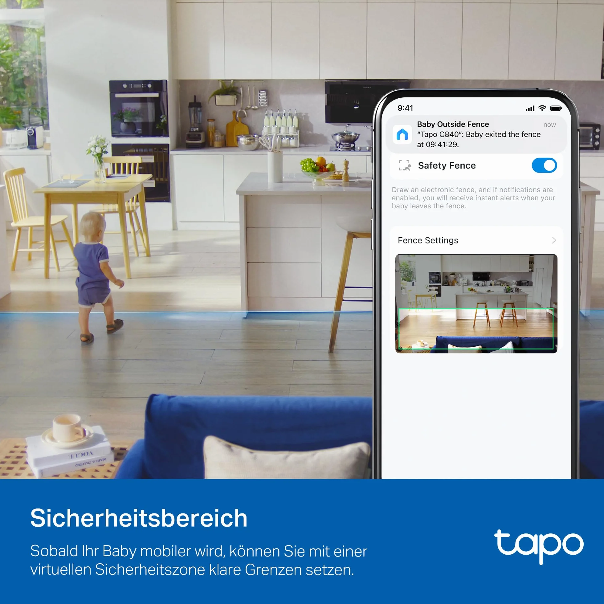 Tapo C840 BabyCam podwójny obiektyw (kompatybilny z Apple Home, wykrywanie krzyków i zakrytej twarzy, analiza i raport snu, kołysanki i biały szum, lampka nocna, karta microSD do 512 GB)