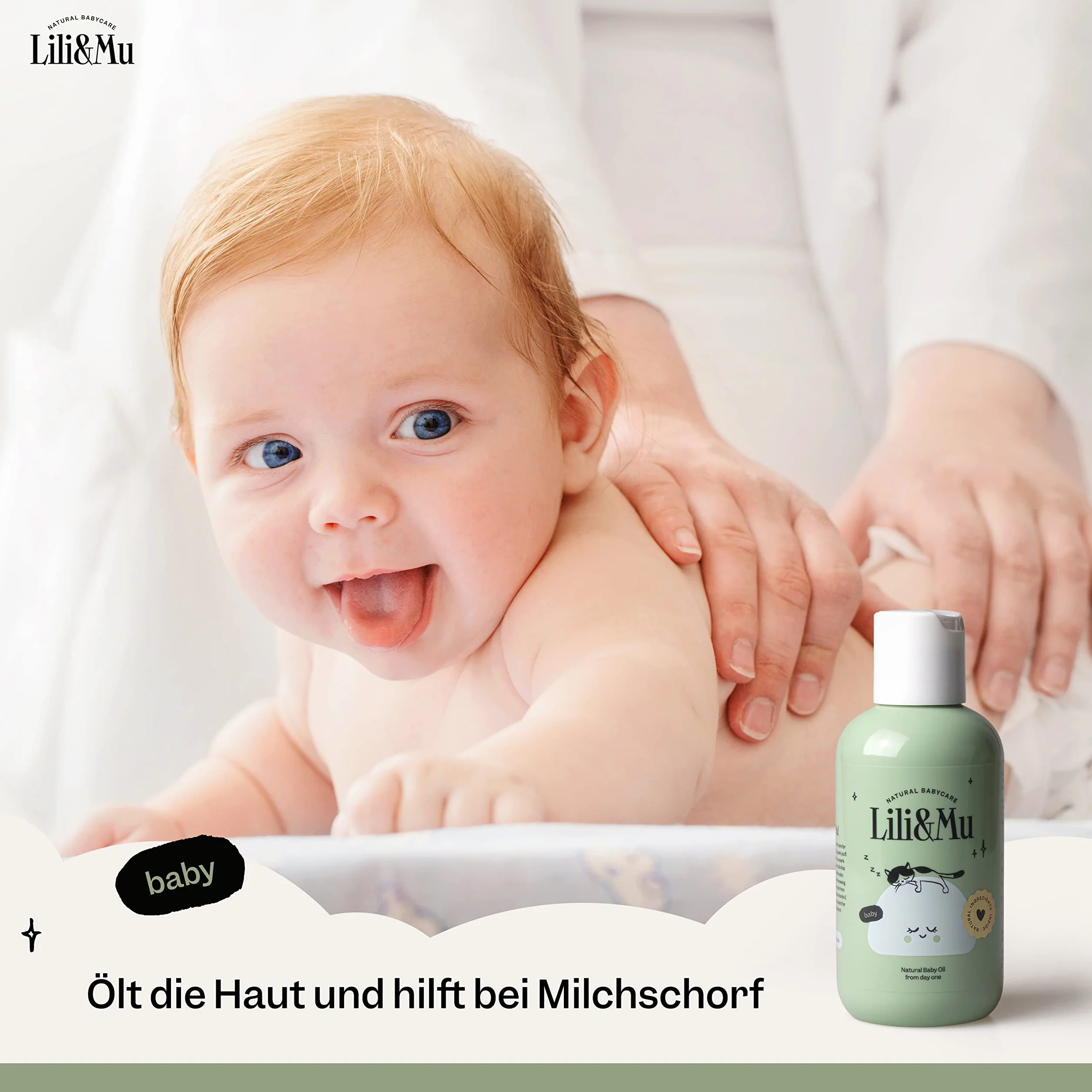 Lili&Mu Baby Naturalny olejek dla dzieci 150 ml | Olejek do pielęgnacji dzieci z olejkiem jojoba, ekstraktem z nagietka, witaminą E